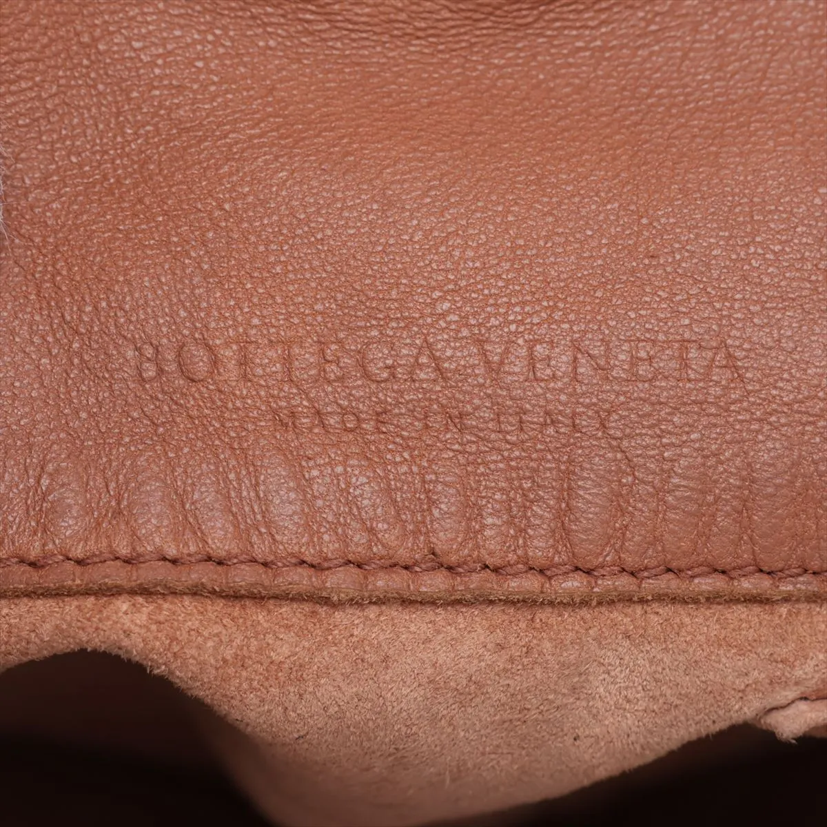 Intrecciato Campana Leather Shoulder Bag, Brown, 125787 — view 10