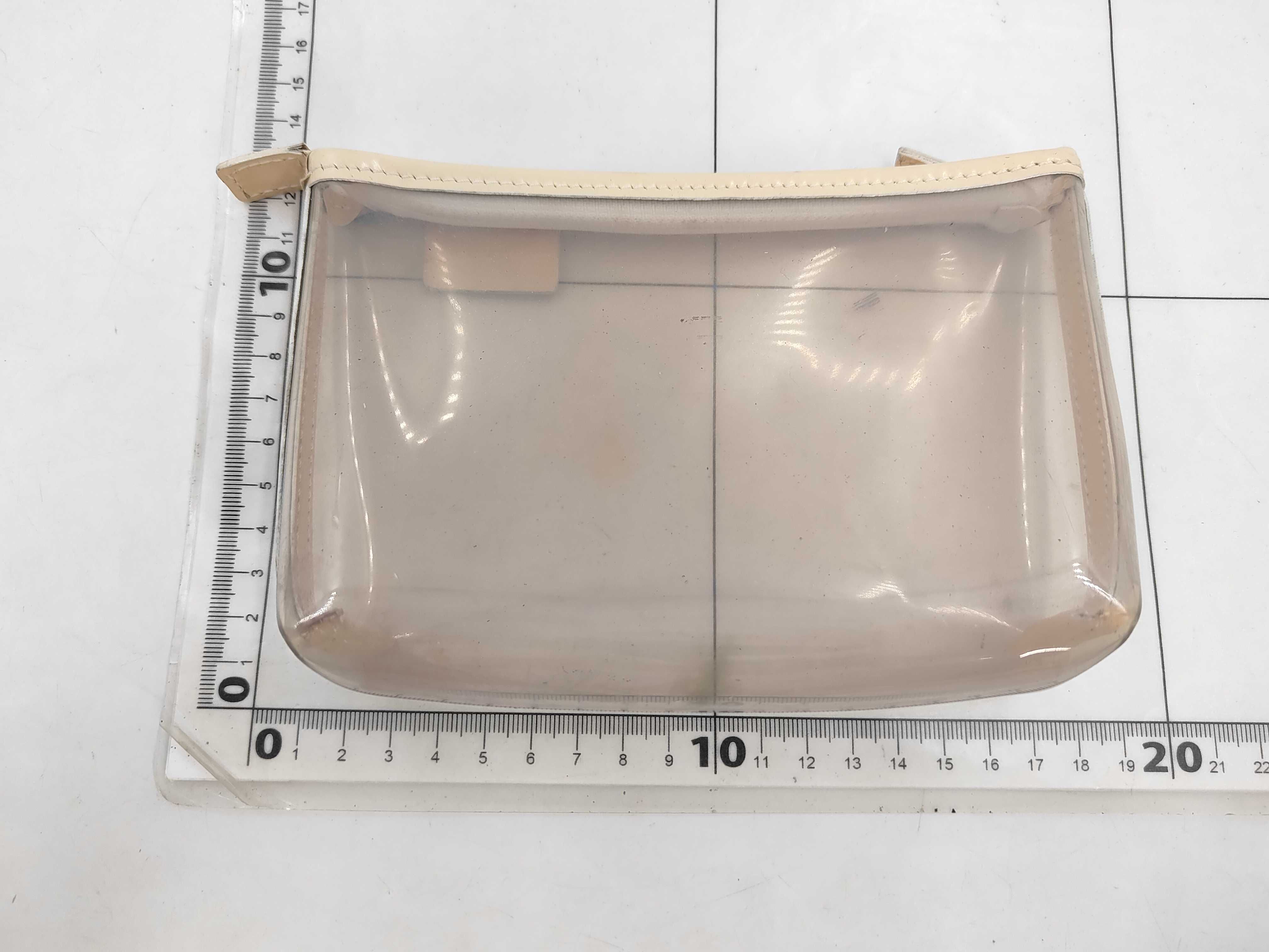 Plate Tag Clear Pouch, Ivory Enamel, W15cm Pouch — view 2