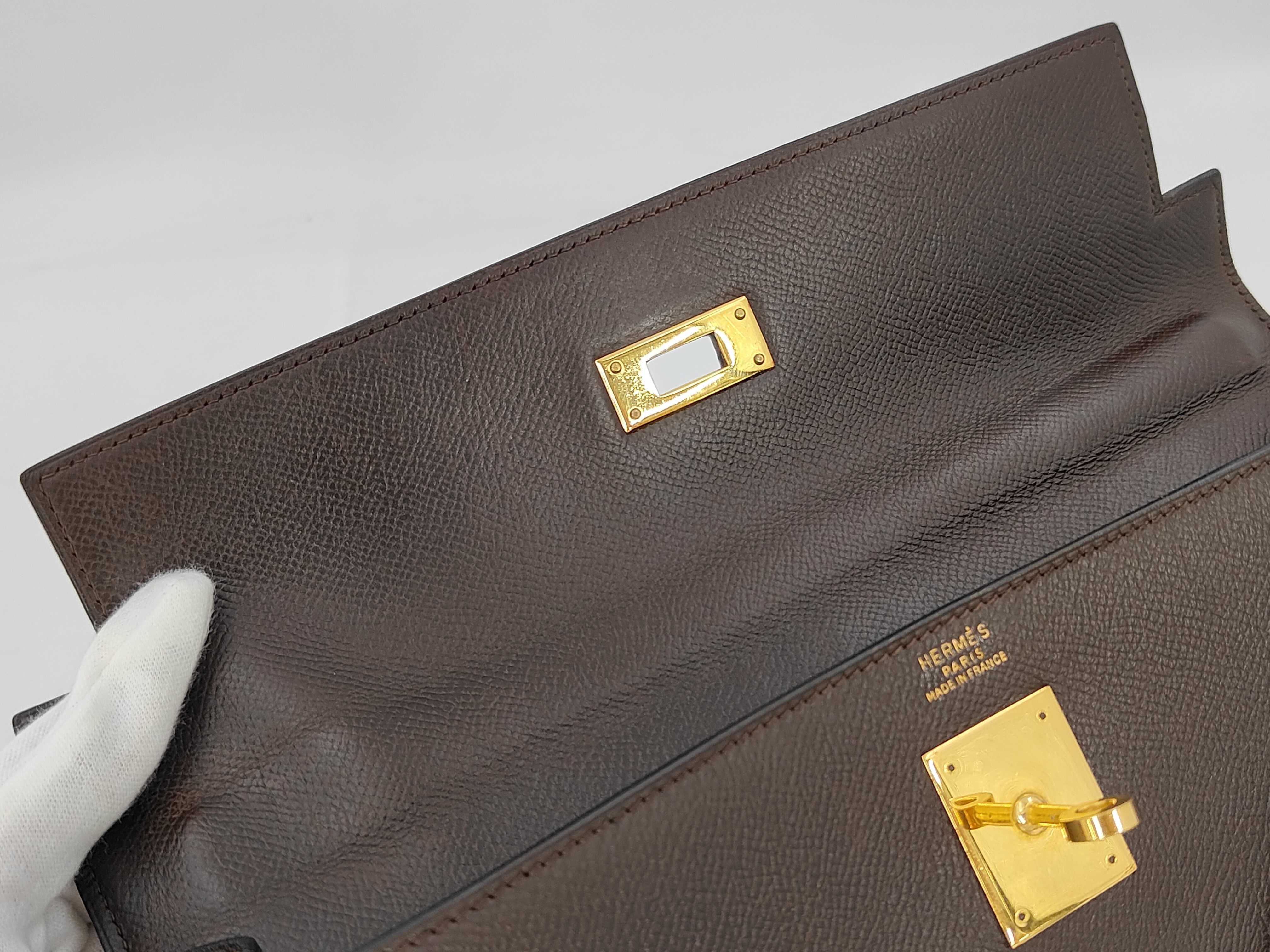 Kelly 32 Handbag (Courchevel Leather) with U Stamp - Tote Bag — view 10