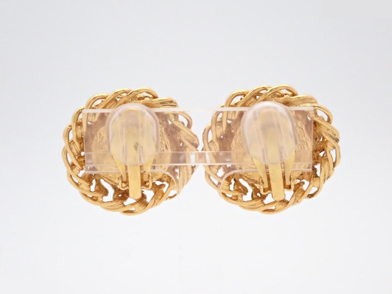 Gold earrings with colored gemstones, 2420 — view 2