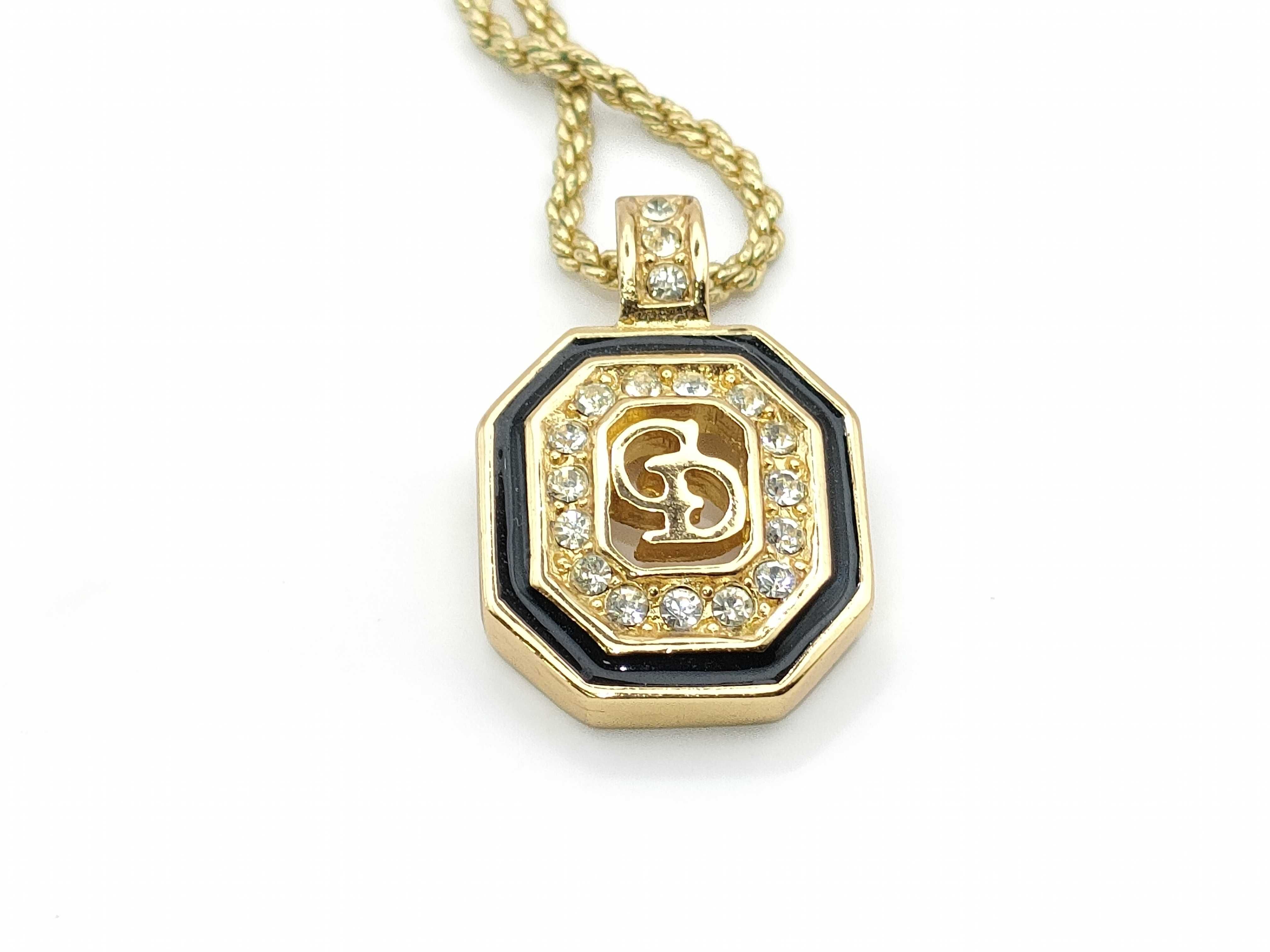 CD rhinestone black necklace