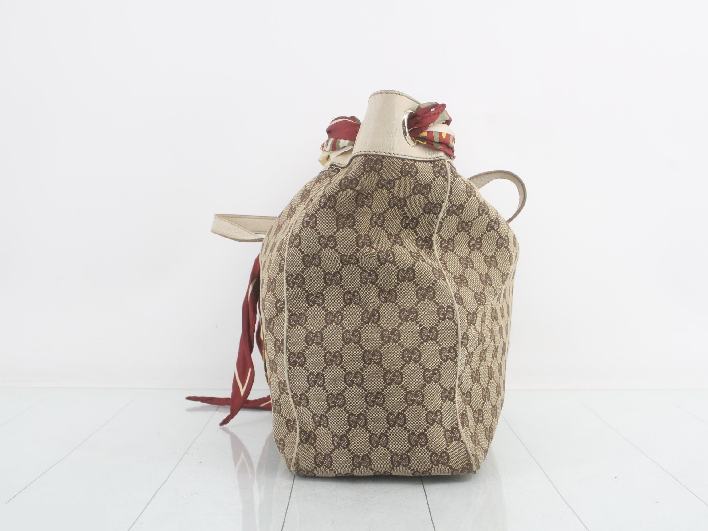 GG canvas tote bag with scarf — view 3