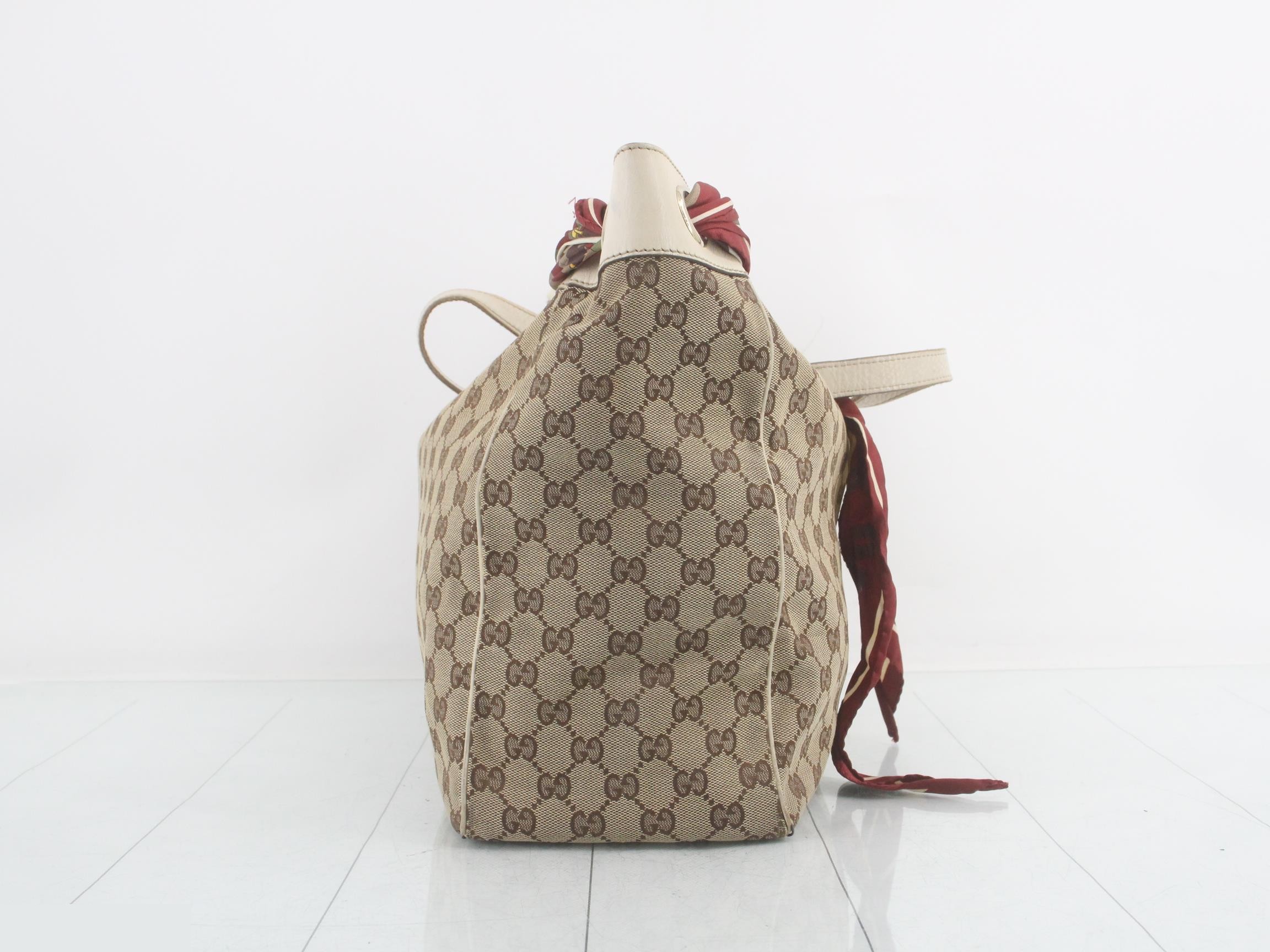 GG canvas tote bag with scarf — view 4