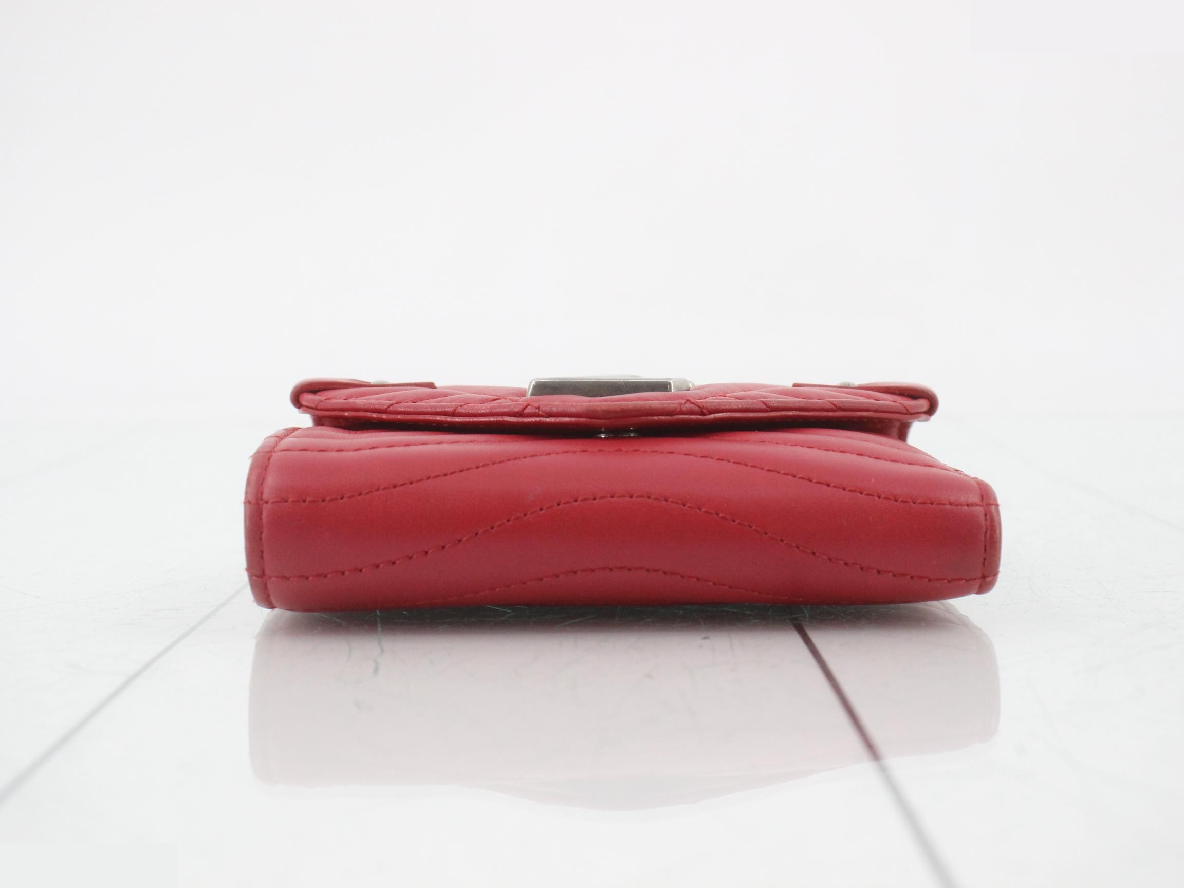 New Wave Compact Wallet, Red, with storage box and bag. — view 3