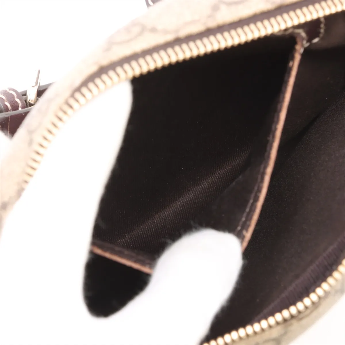 GG Supreme PVC x Leather Shoulder Bag Beige x Brown 201447 — view 7