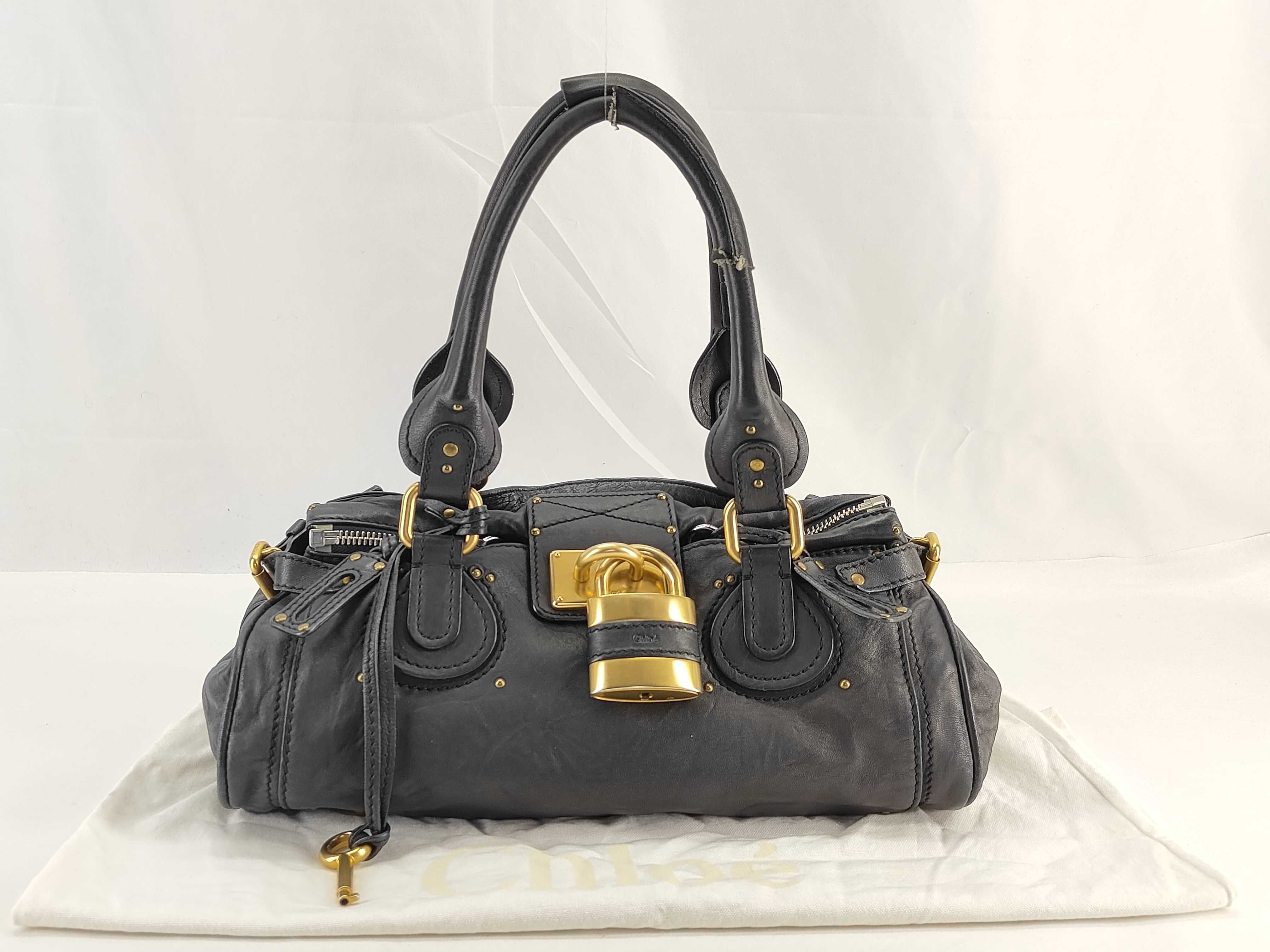 Paddington Leather Handbag, Black Tote Bag