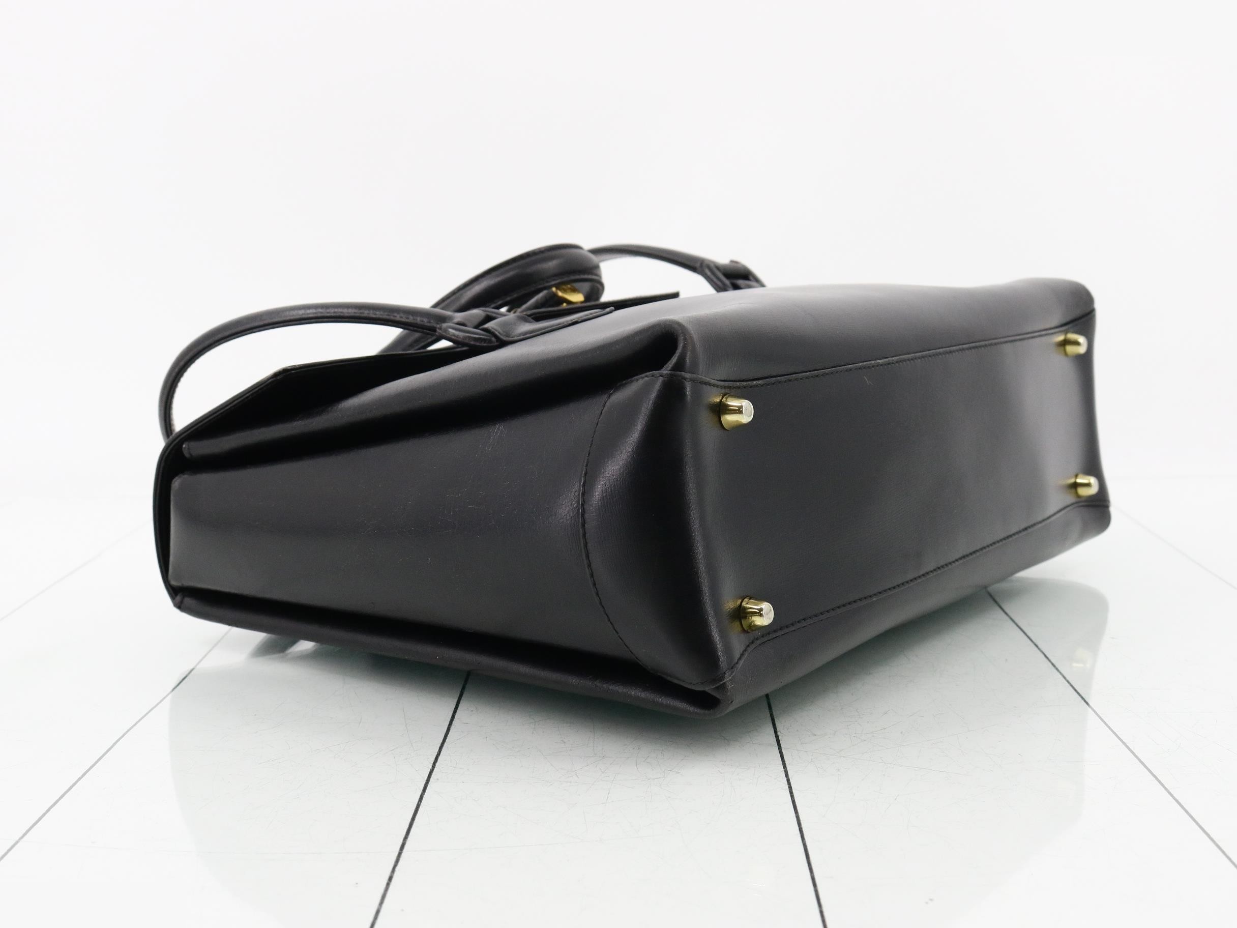 Turnlock Leather Handbag — view 5