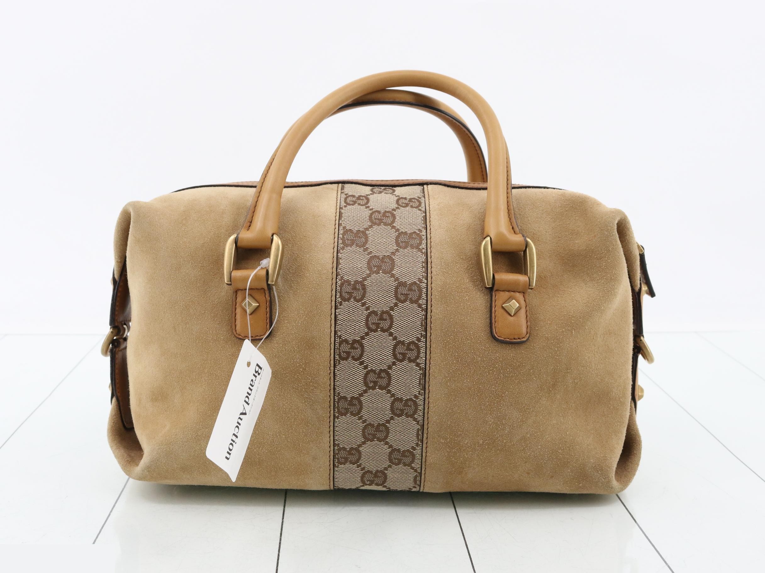 GG Canvas Suede Handbag 120886 — view 2