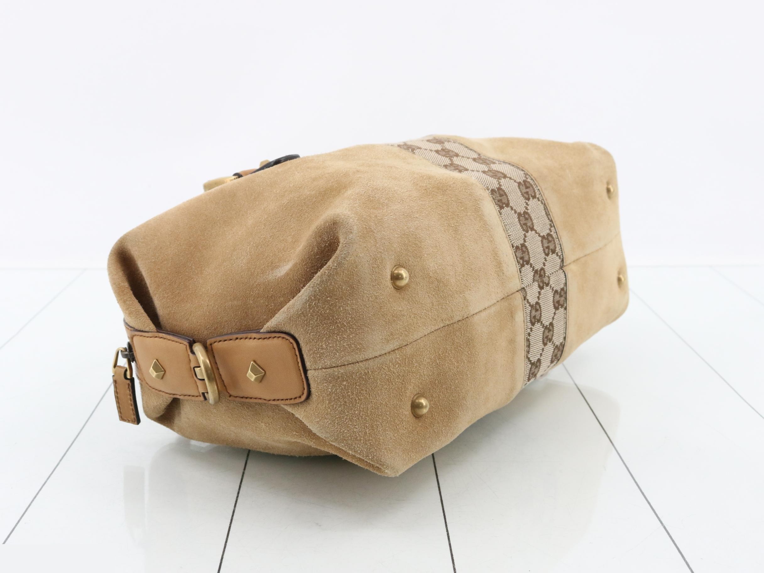 GG Canvas Suede Handbag 120886 — view 5