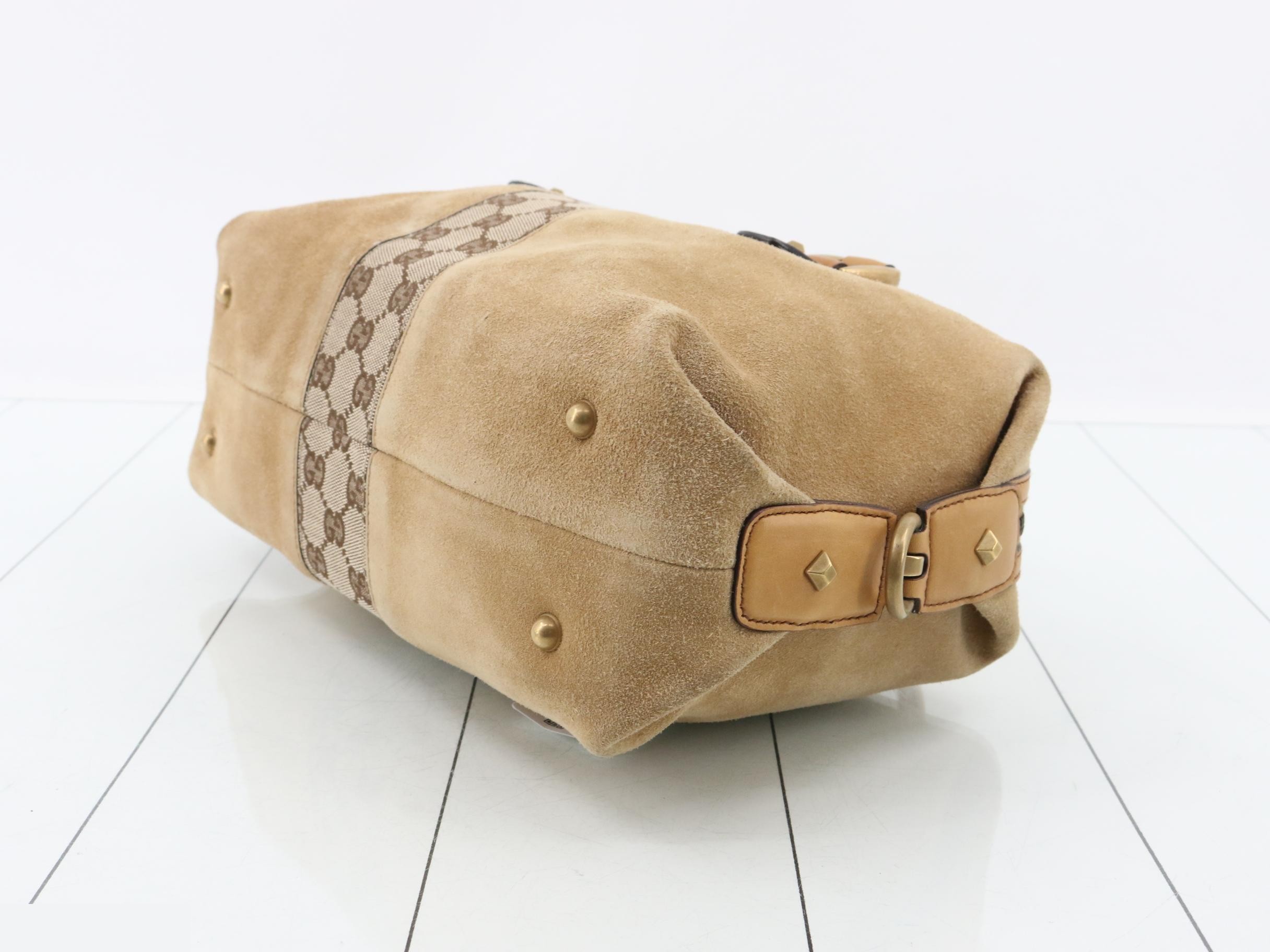 GG Canvas Suede Handbag 120886 — view 6