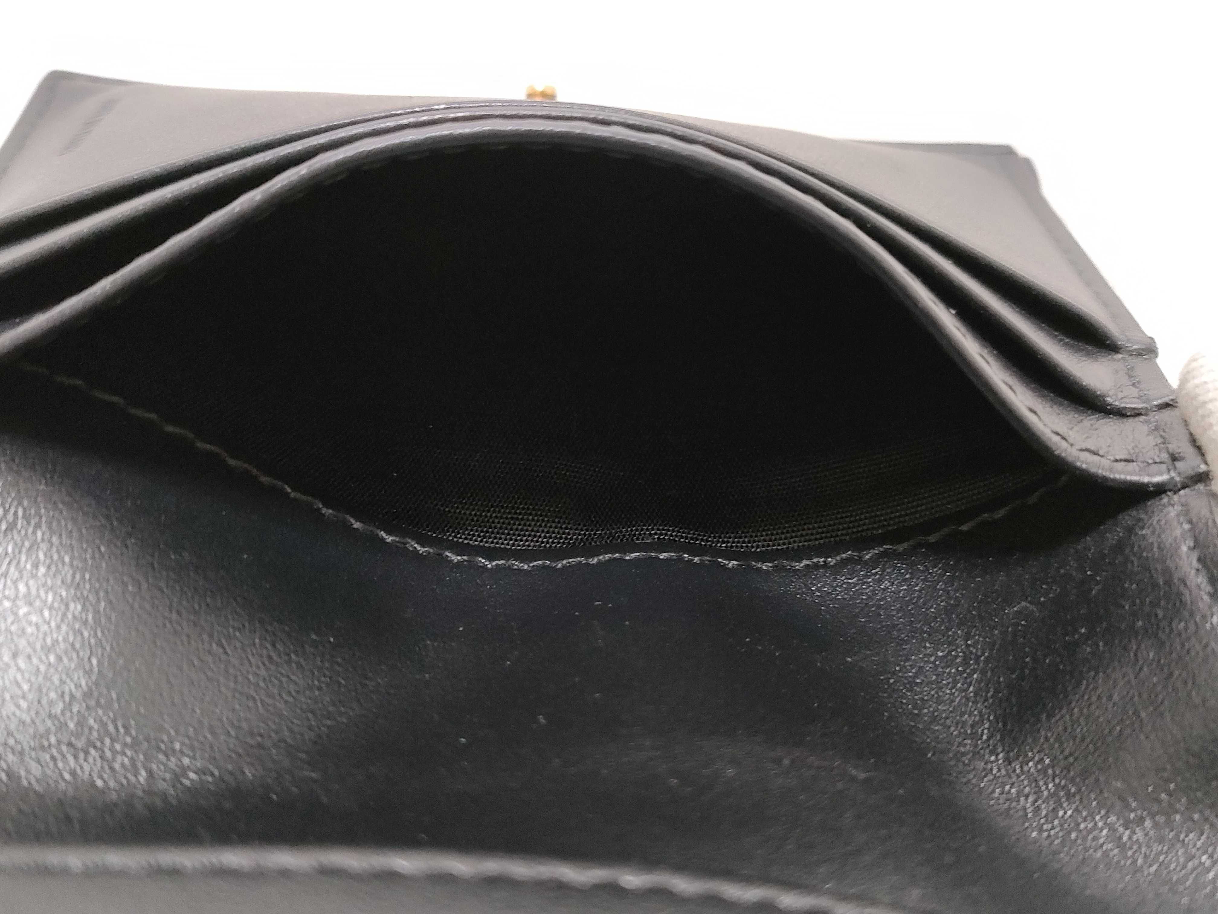 Bi-fold Compact Triomphe Charm Black x Gold Color Box Wallet — view 12