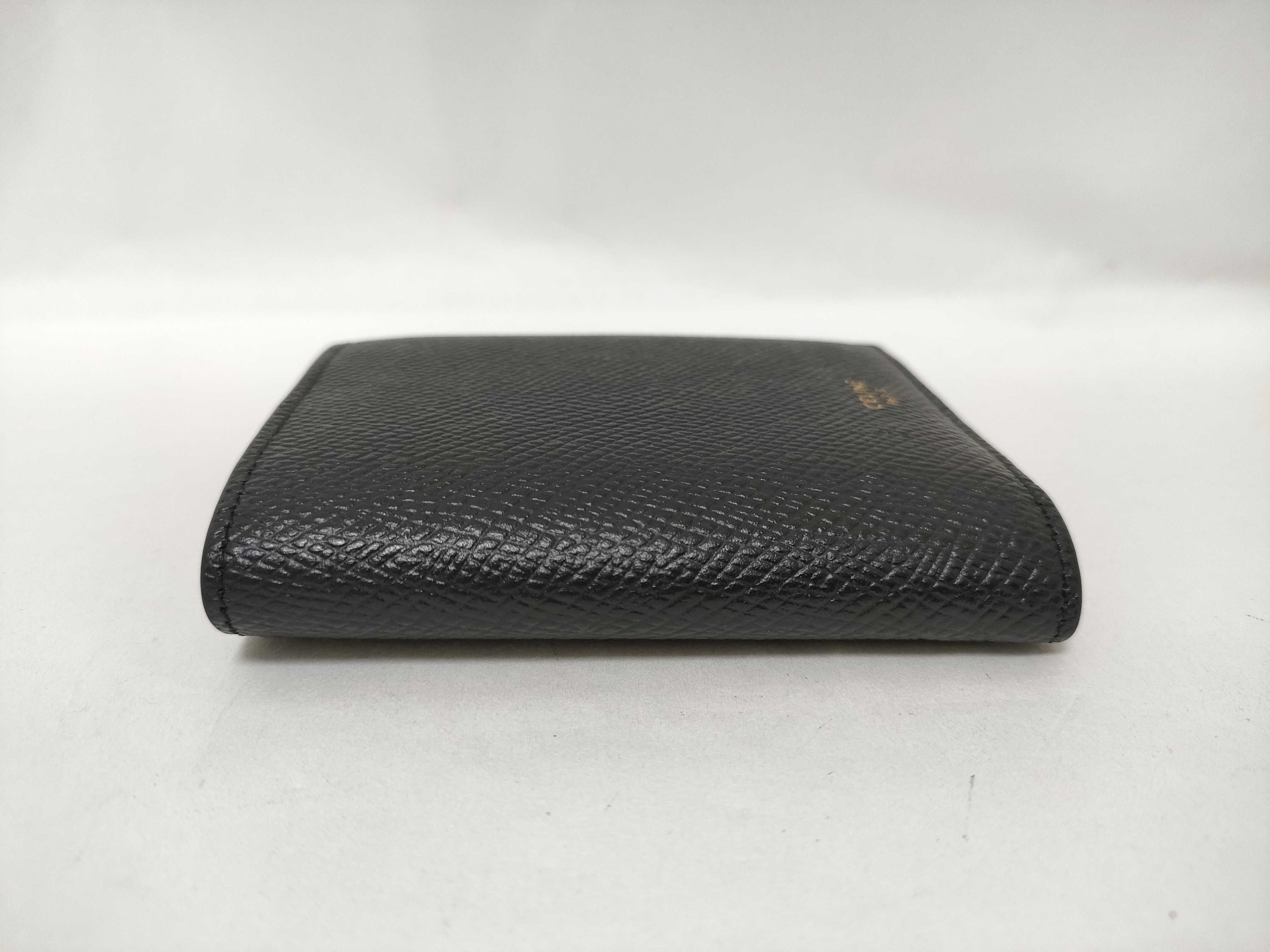 Bi-fold Compact Triomphe Charm Black x Gold Color Box Wallet — view 5