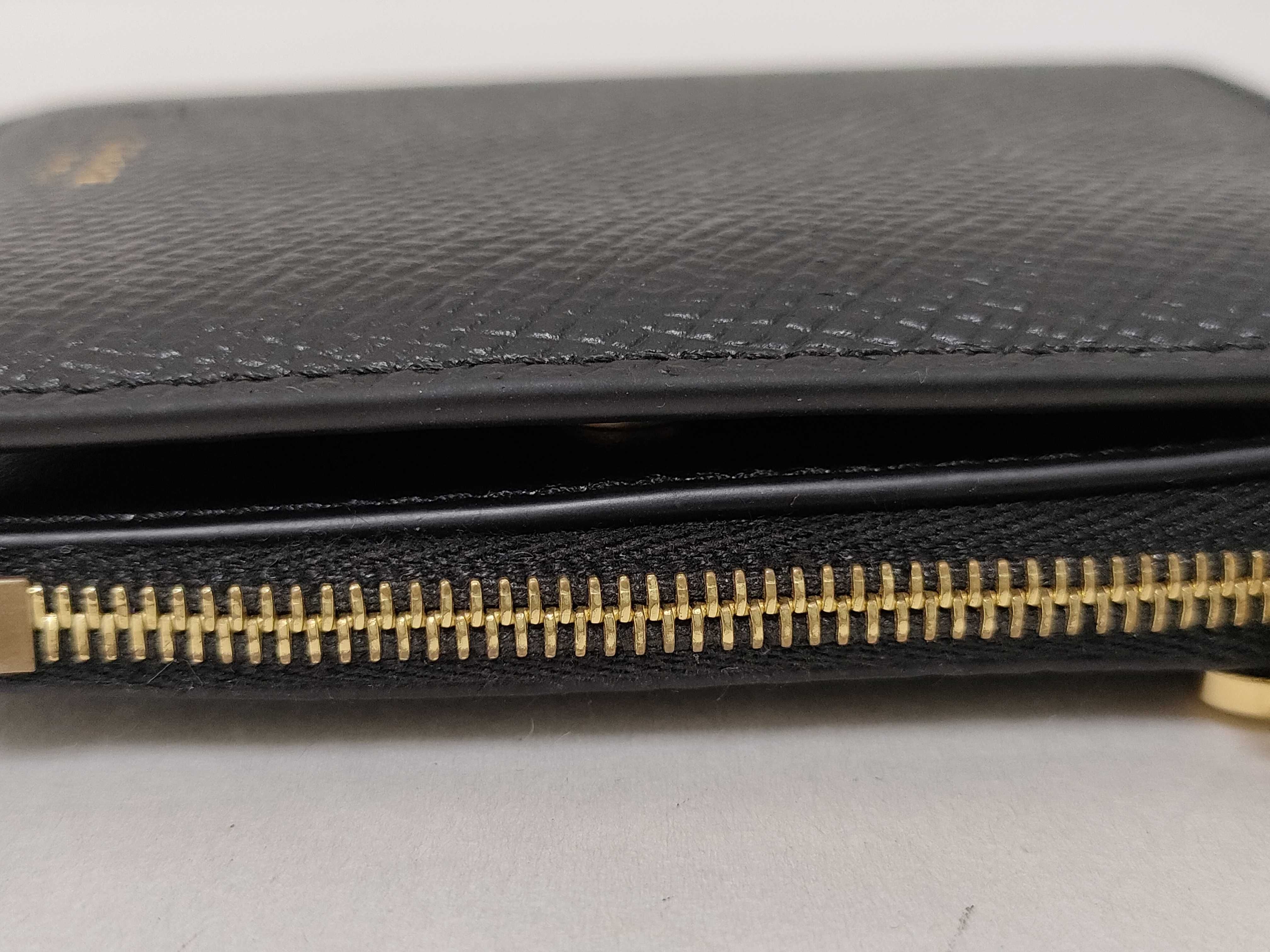 Bi-fold Compact Triomphe Charm Black x Gold Color Box Wallet — view 7