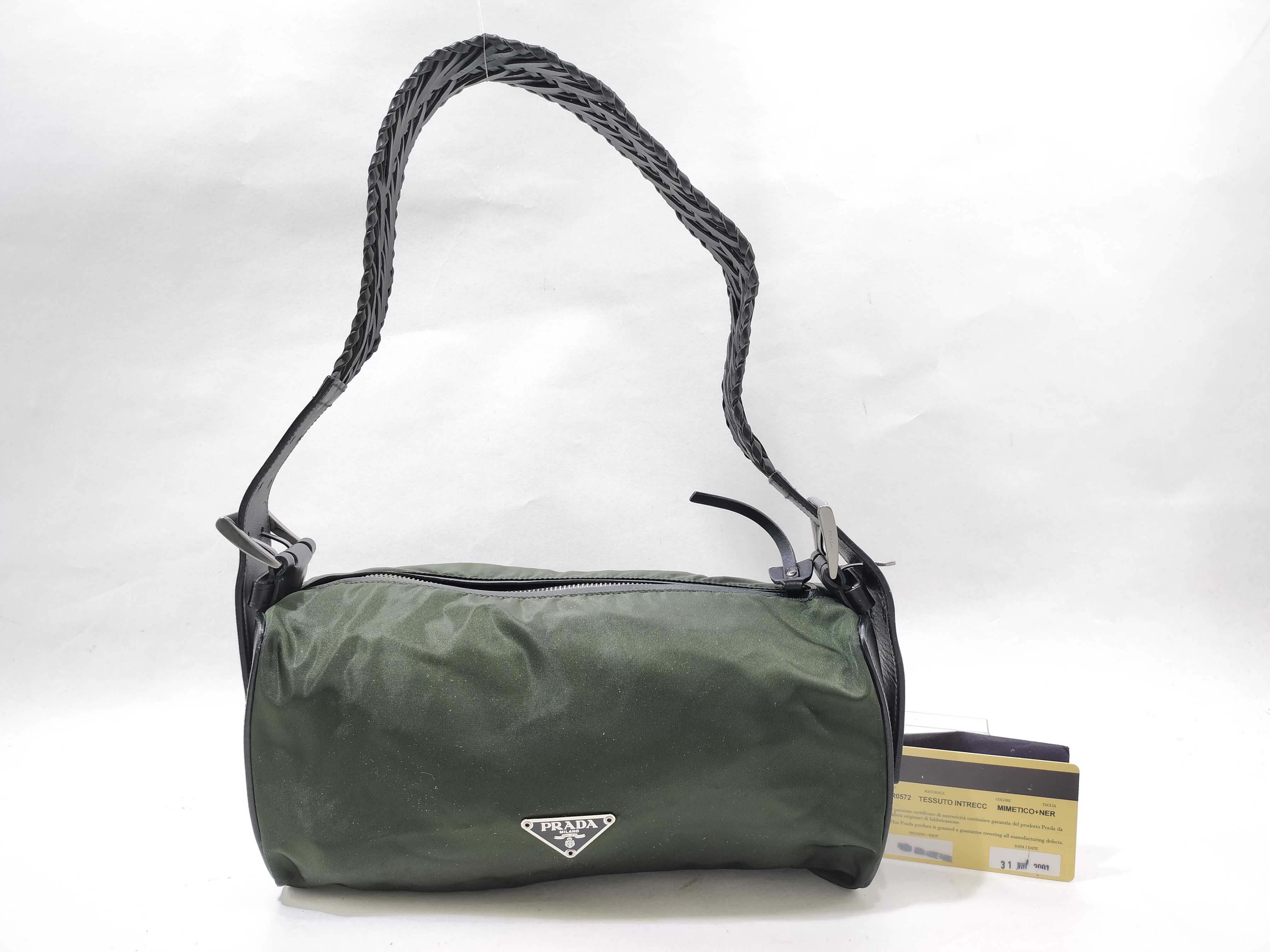 Nylon Prada Shoulder Bag Khaki Shoulder Bag