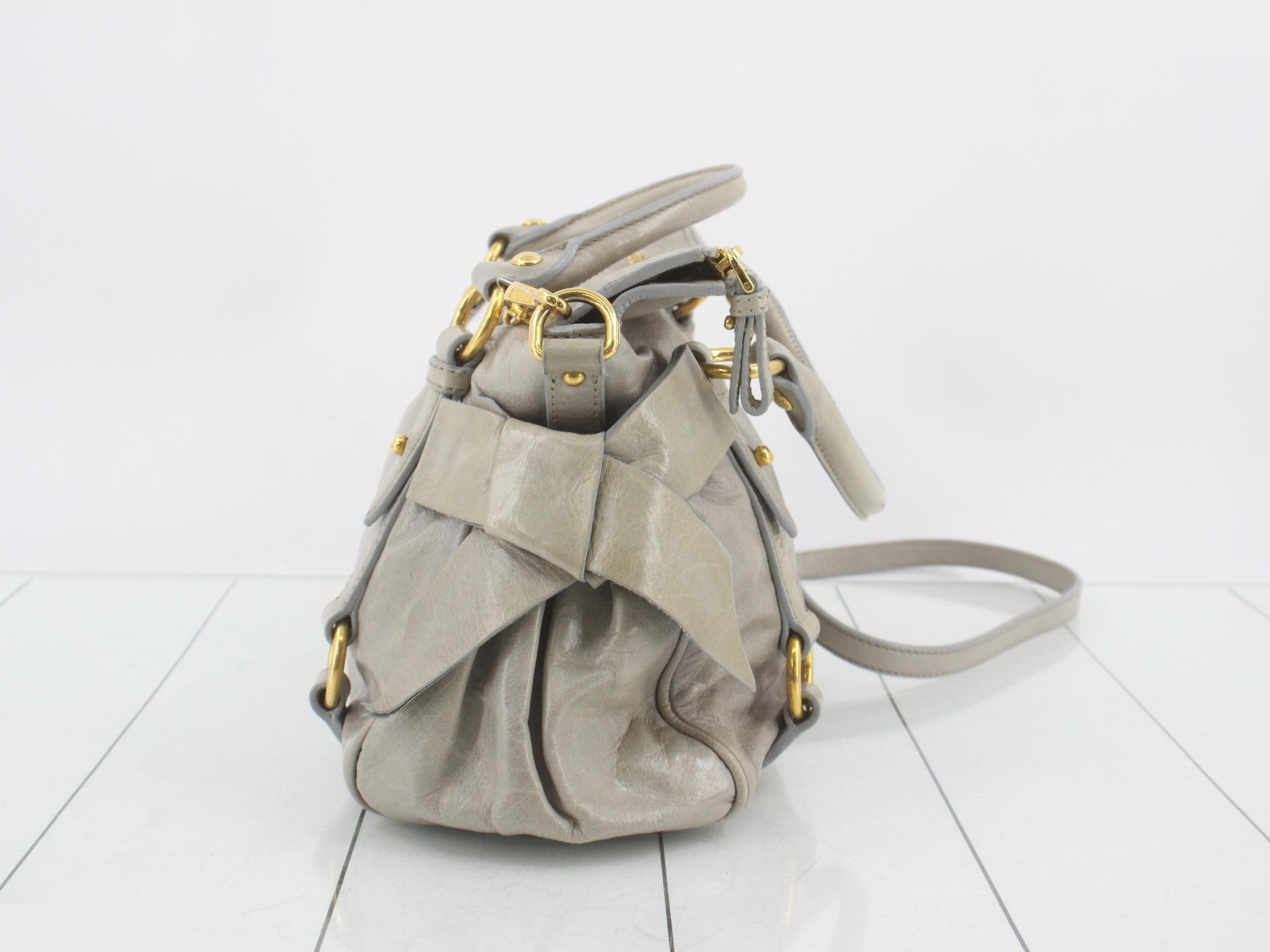 2-way bag, blue-gray, with Vitello ribbon. — view 4
