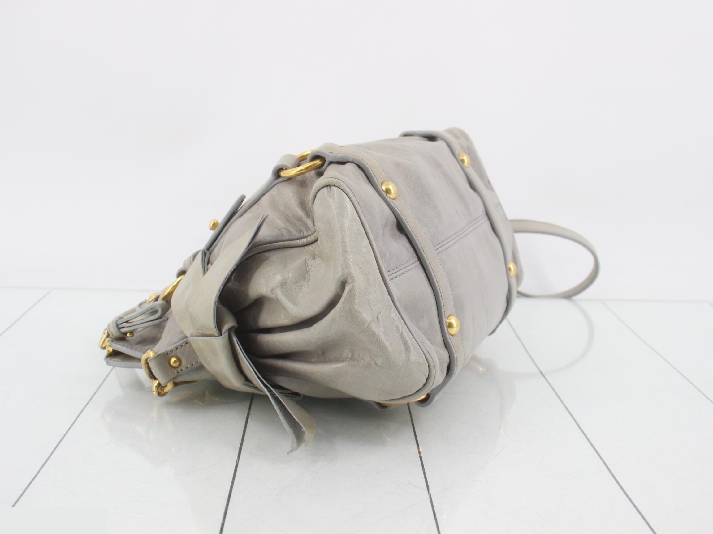 2-way bag, blue-gray, with Vitello ribbon. — view 5