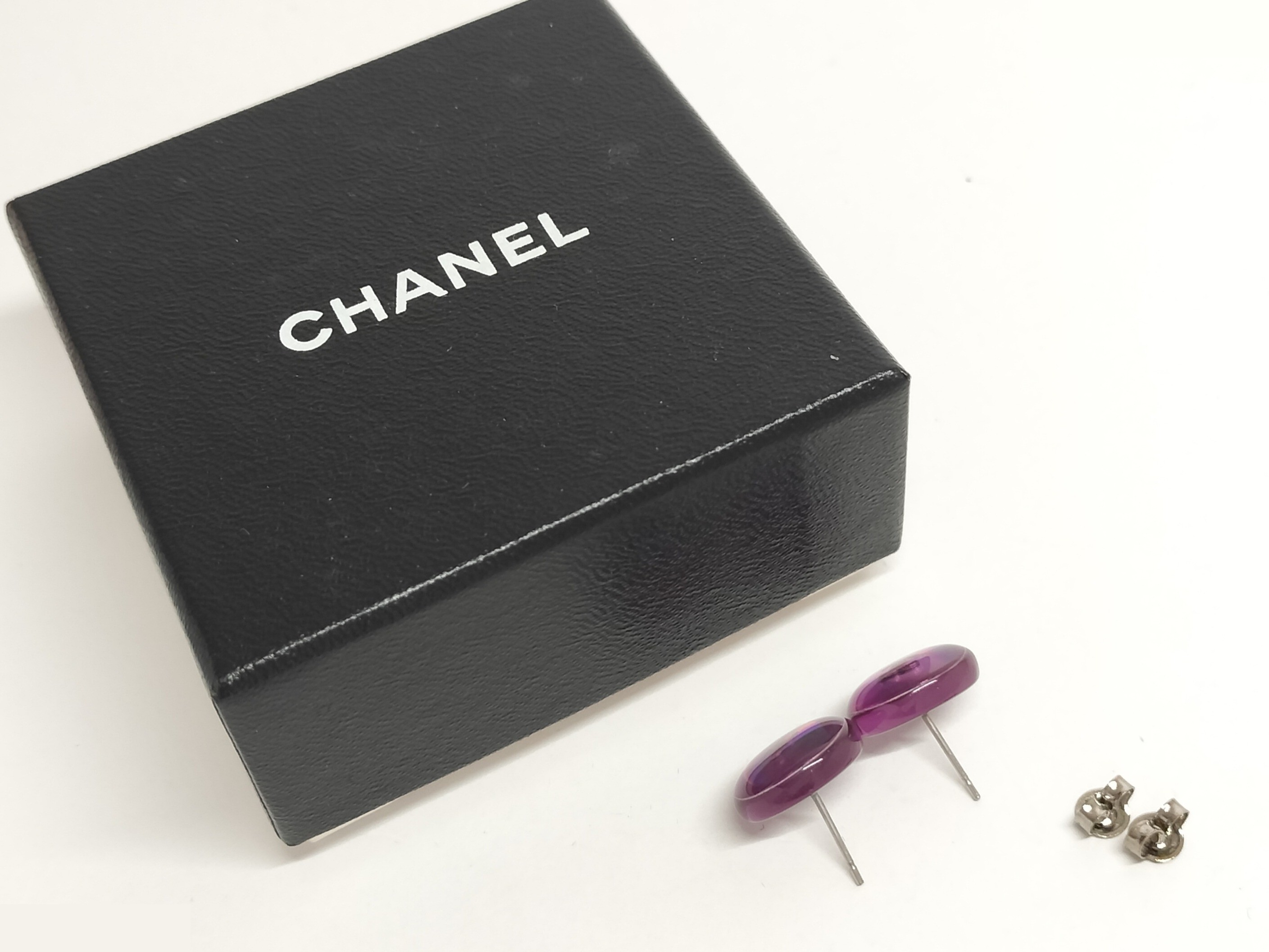 Coco Clear Purple Earrings — view 2