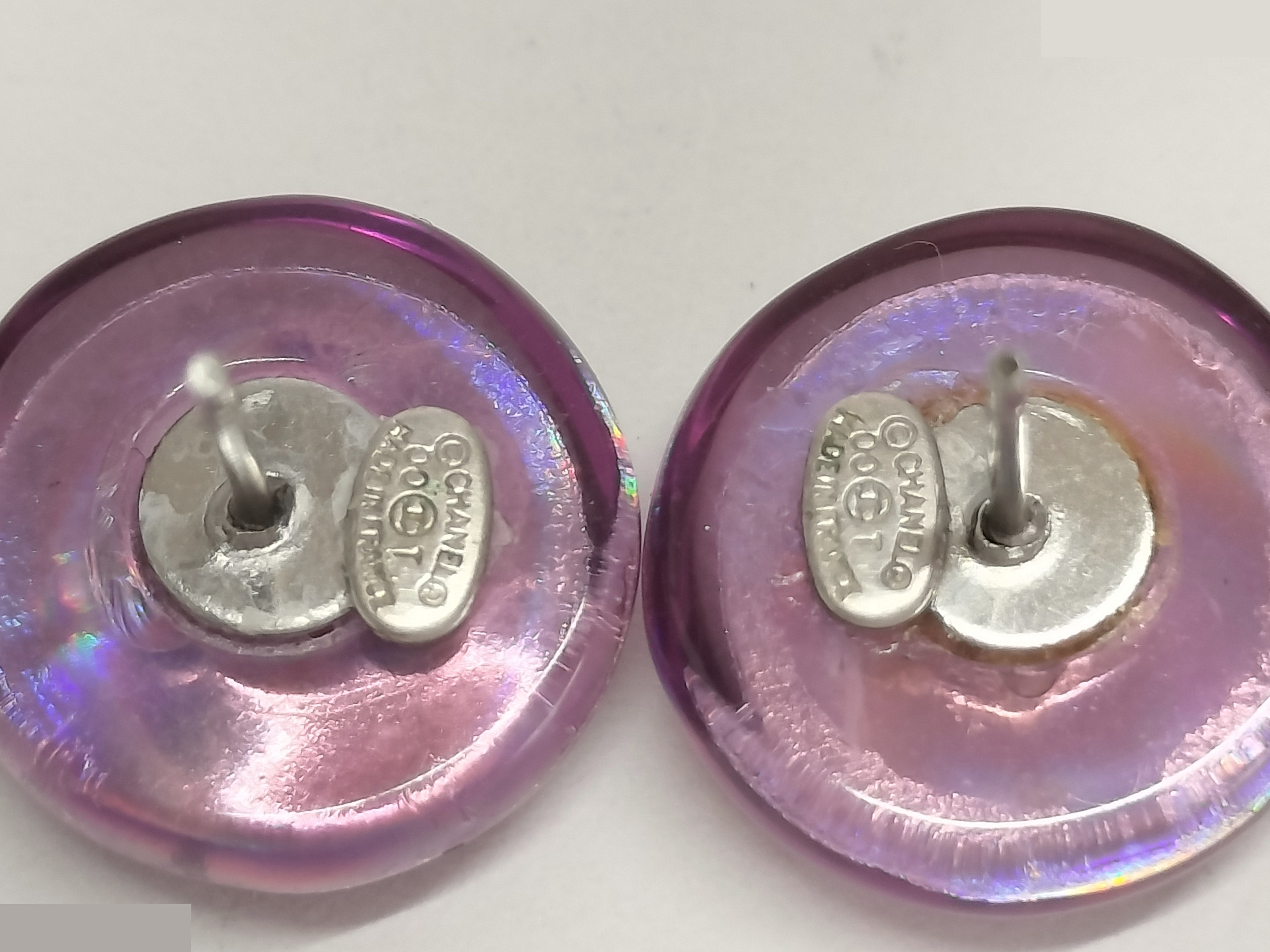 Coco Clear Purple Earrings — view 3