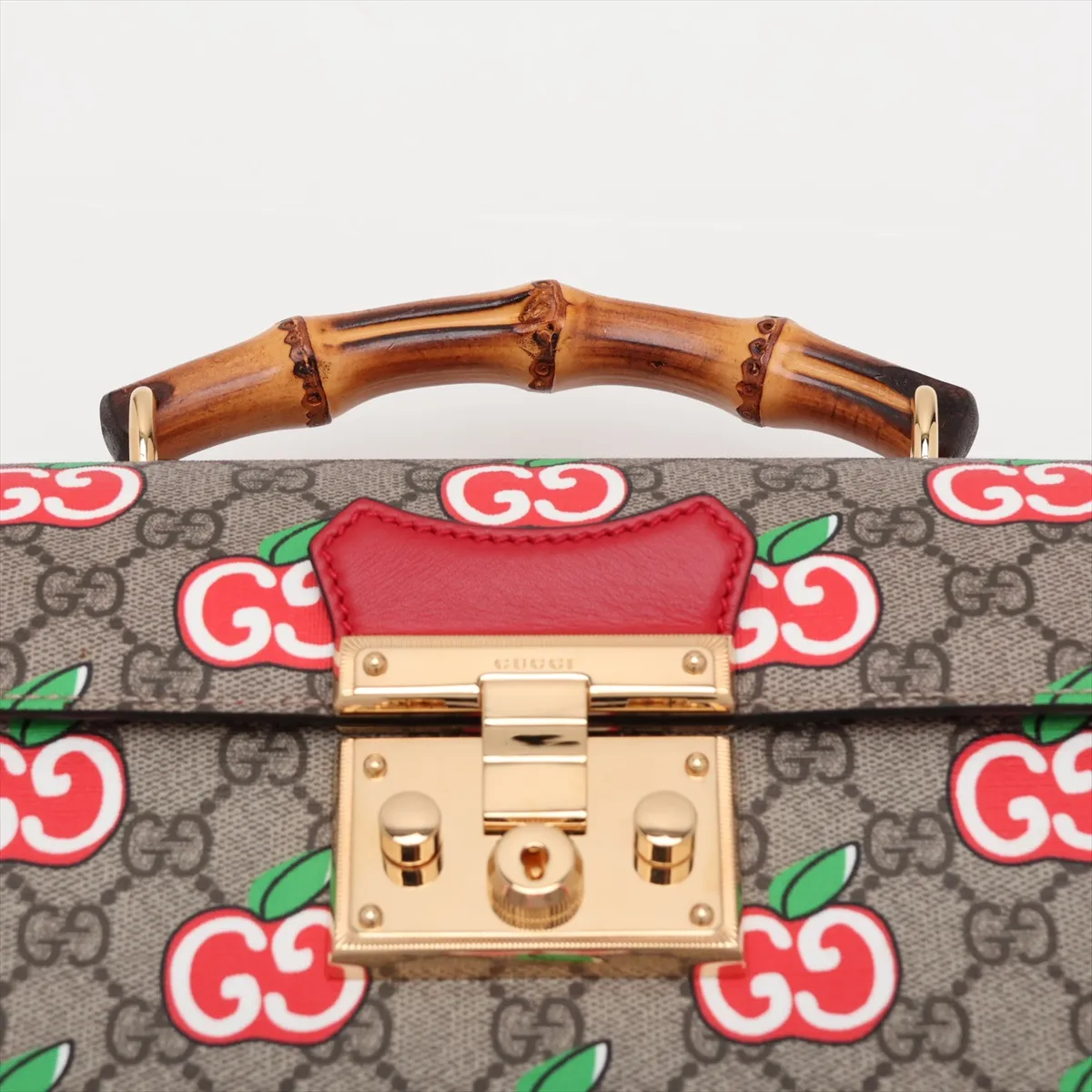 GG Supreme Bamboo 603221 PVC x Leather 2-Way Handbag, Beige — view 6