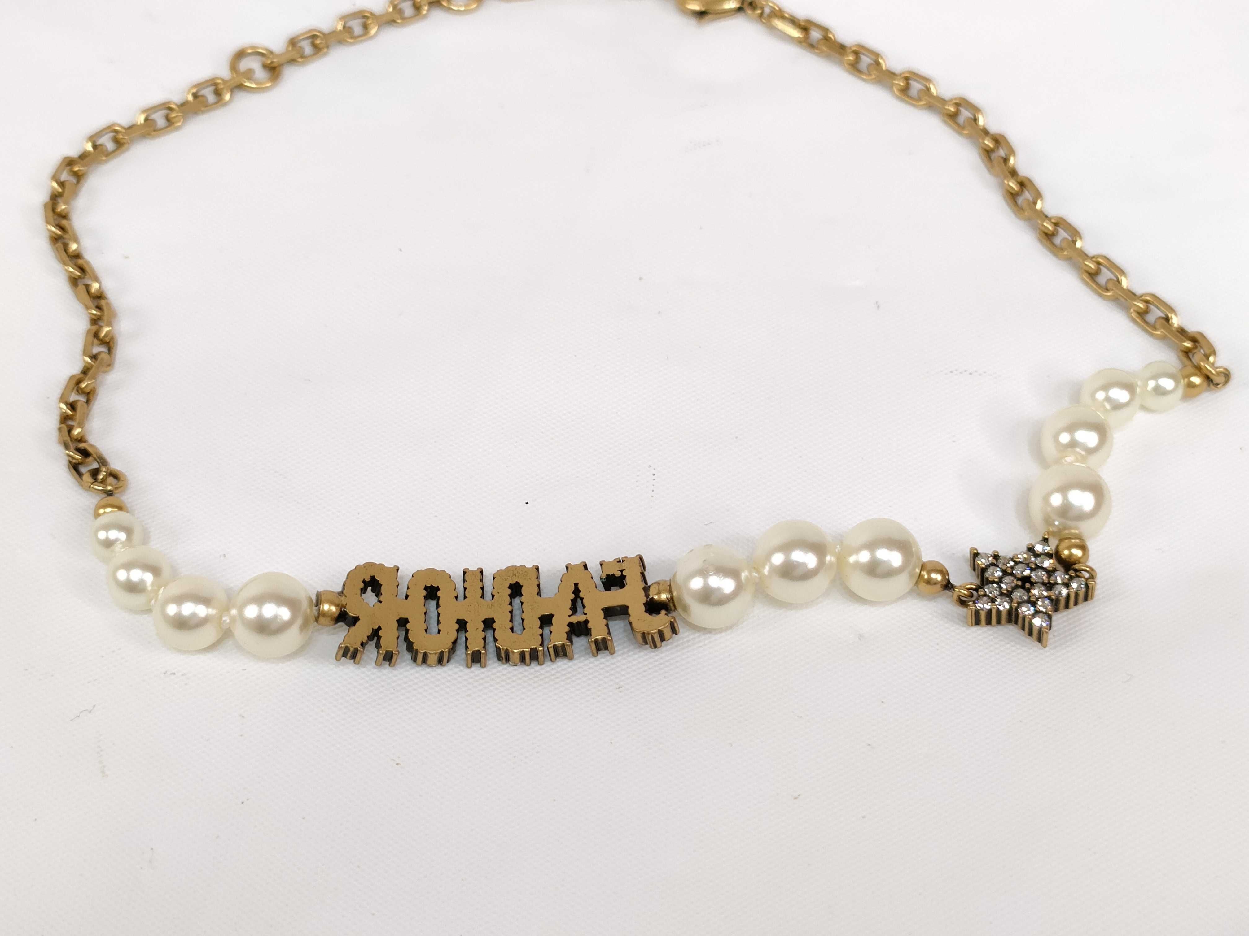Pearl Rhinestone Necklace — view 2