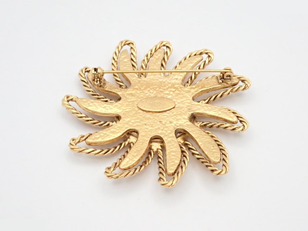 Coco Mark Gold Brooch — view 2