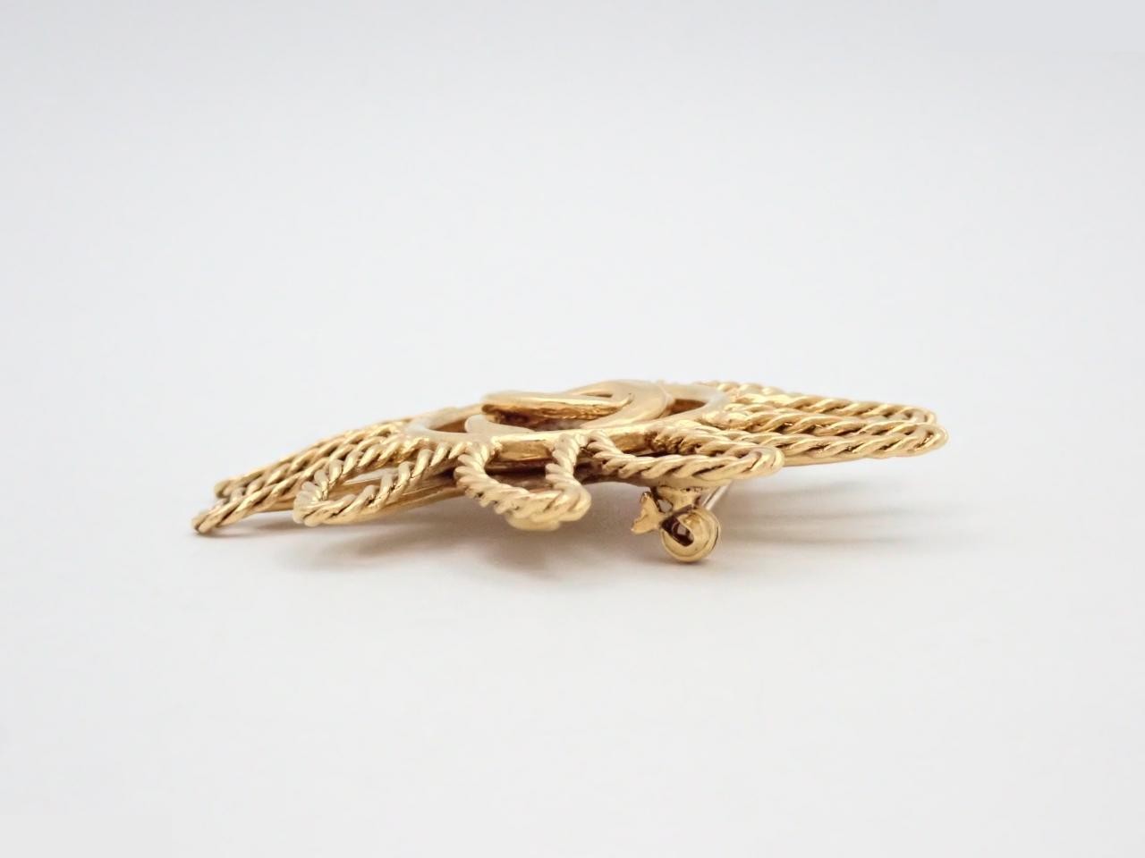 Coco Mark Gold Brooch — view 3