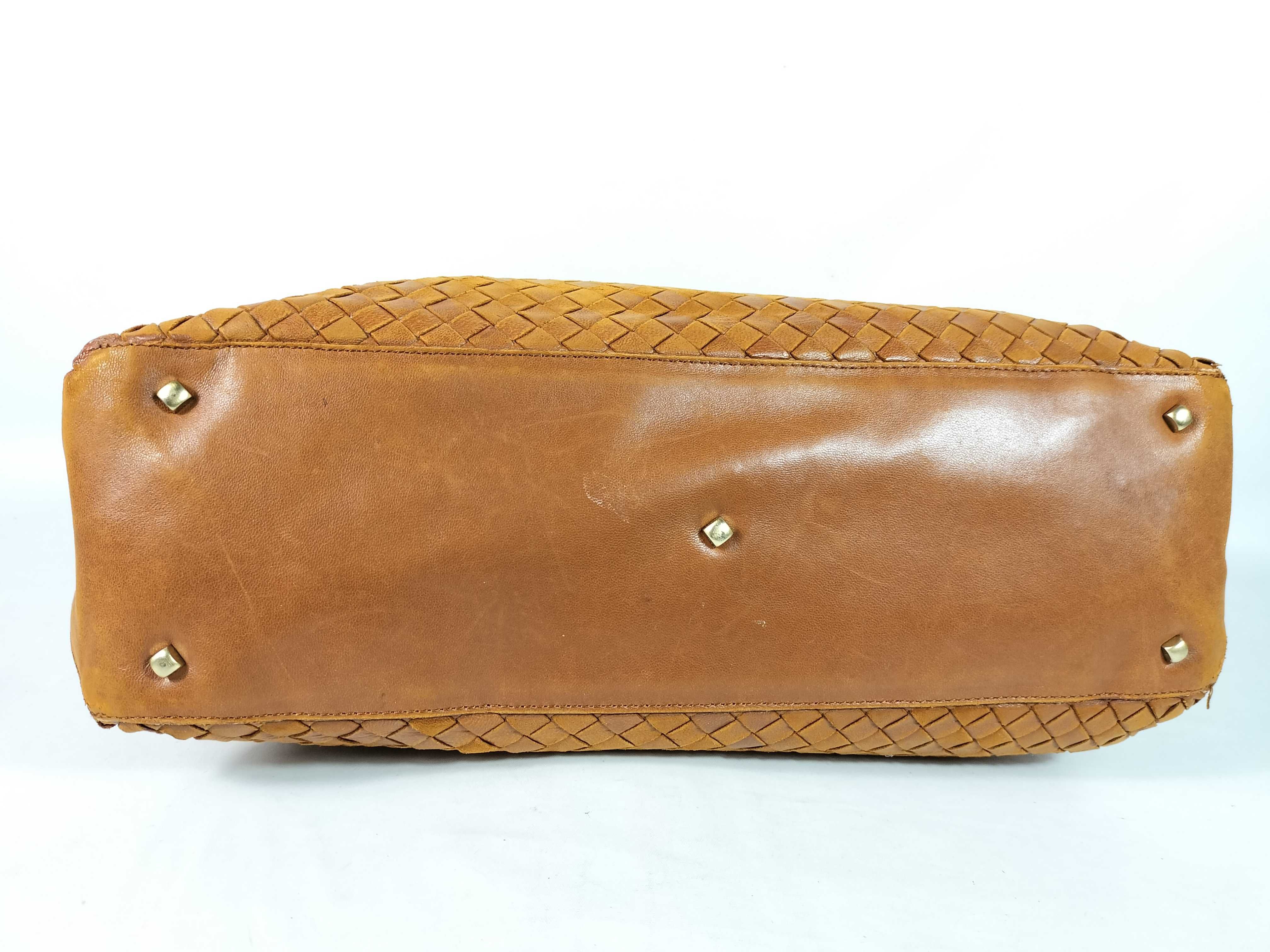 Intrecciato Tote Bag, Brown Handbag — view 7