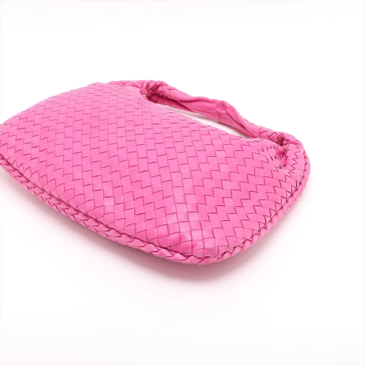 Intrecciato Hobo Leather Shoulder Bag Pink 115653 — view 3