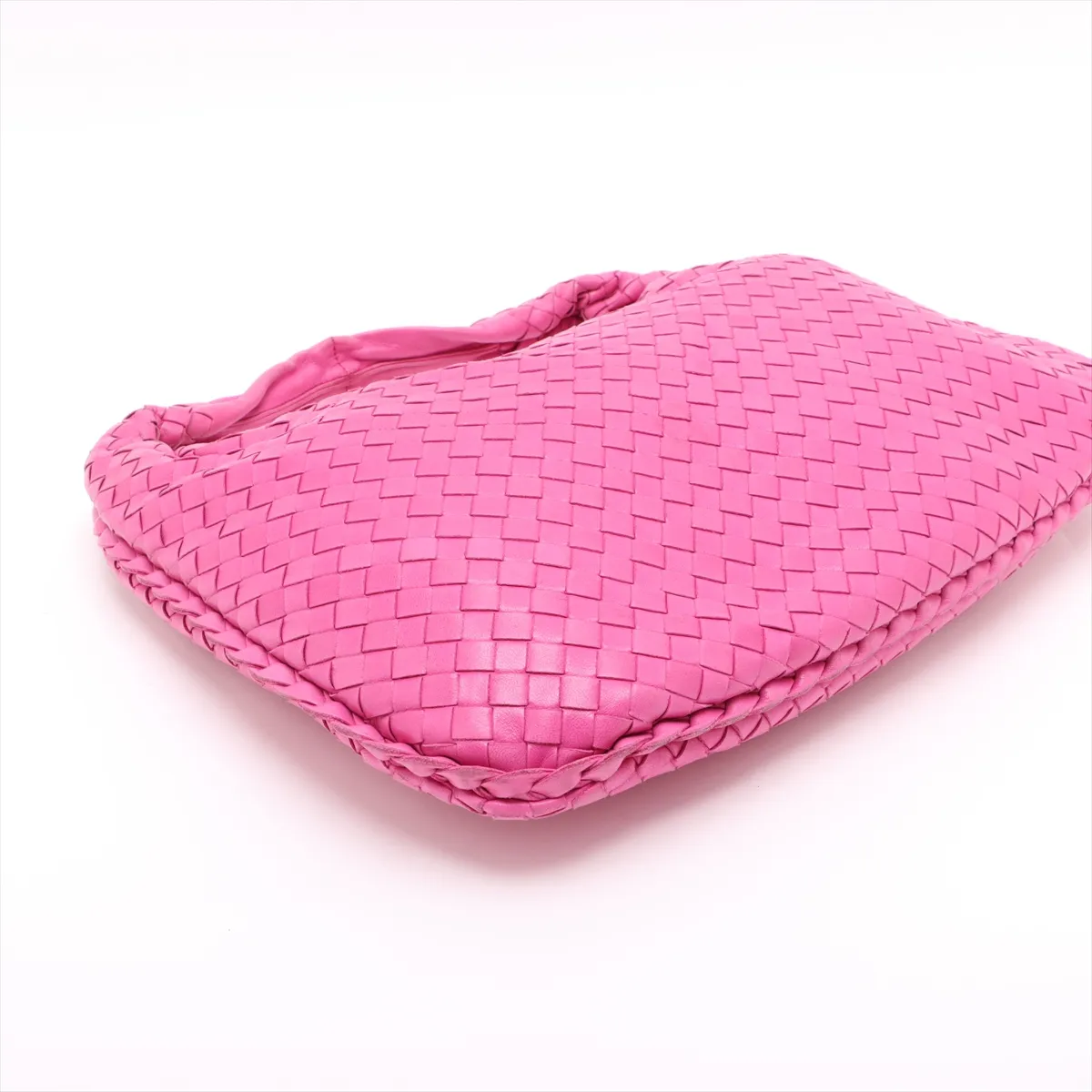 Intrecciato Hobo Leather Shoulder Bag Pink 115653 — view 4
