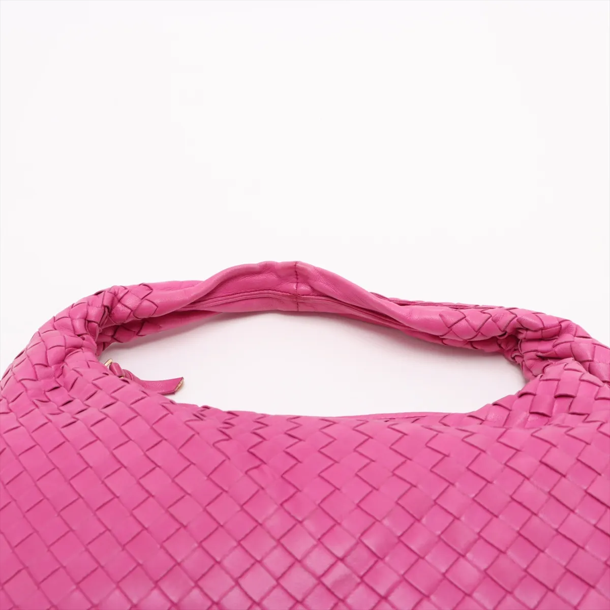 Intrecciato Hobo Leather Shoulder Bag Pink 115653 — view 6