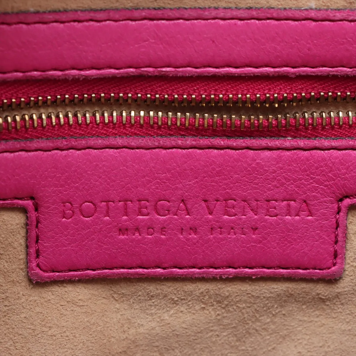 Intrecciato Hobo Leather Shoulder Bag Pink 115653 — view 9