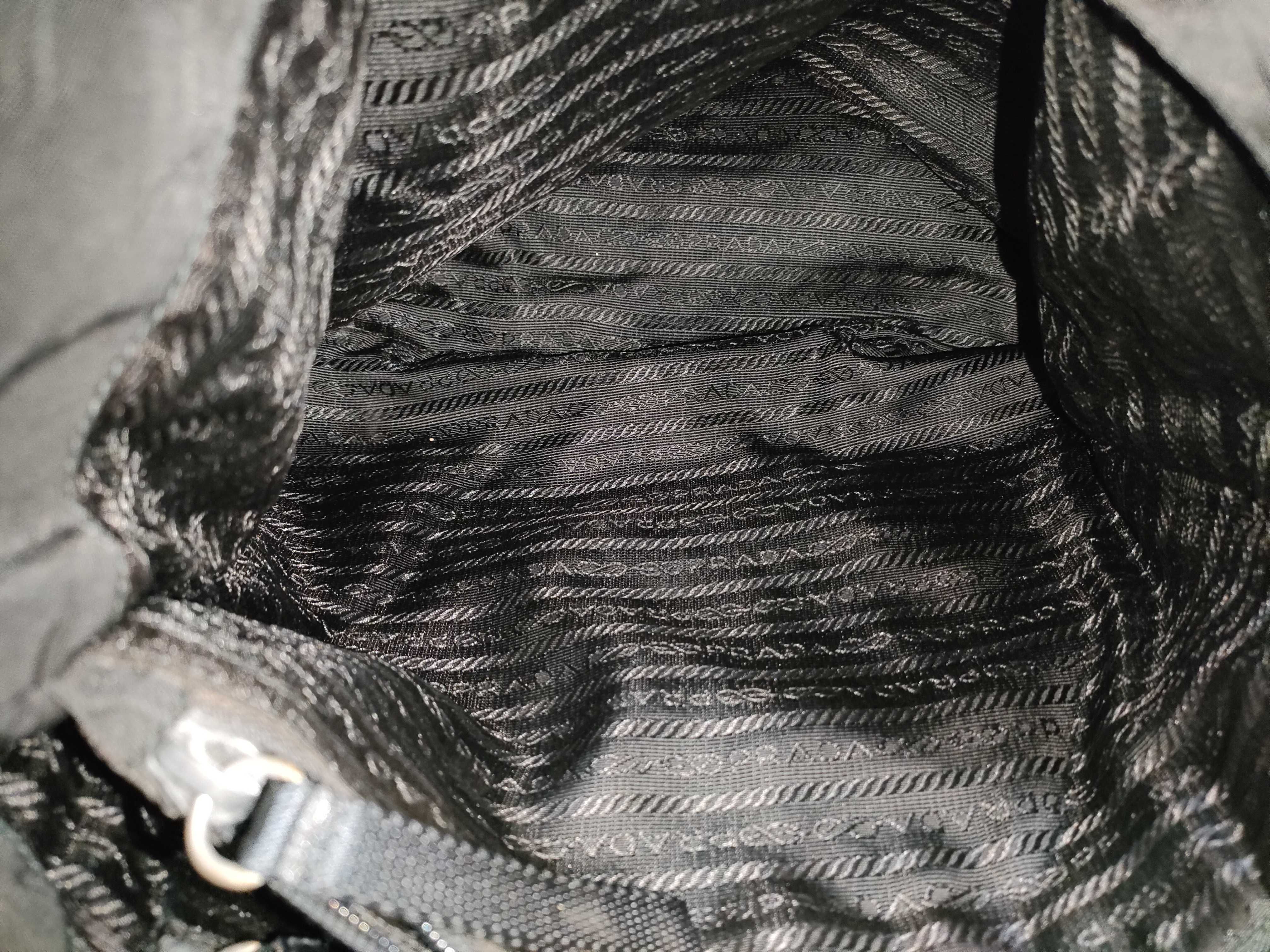 Nylon Shoulder Bag, Black Nylon Shoulder Bag — view 9