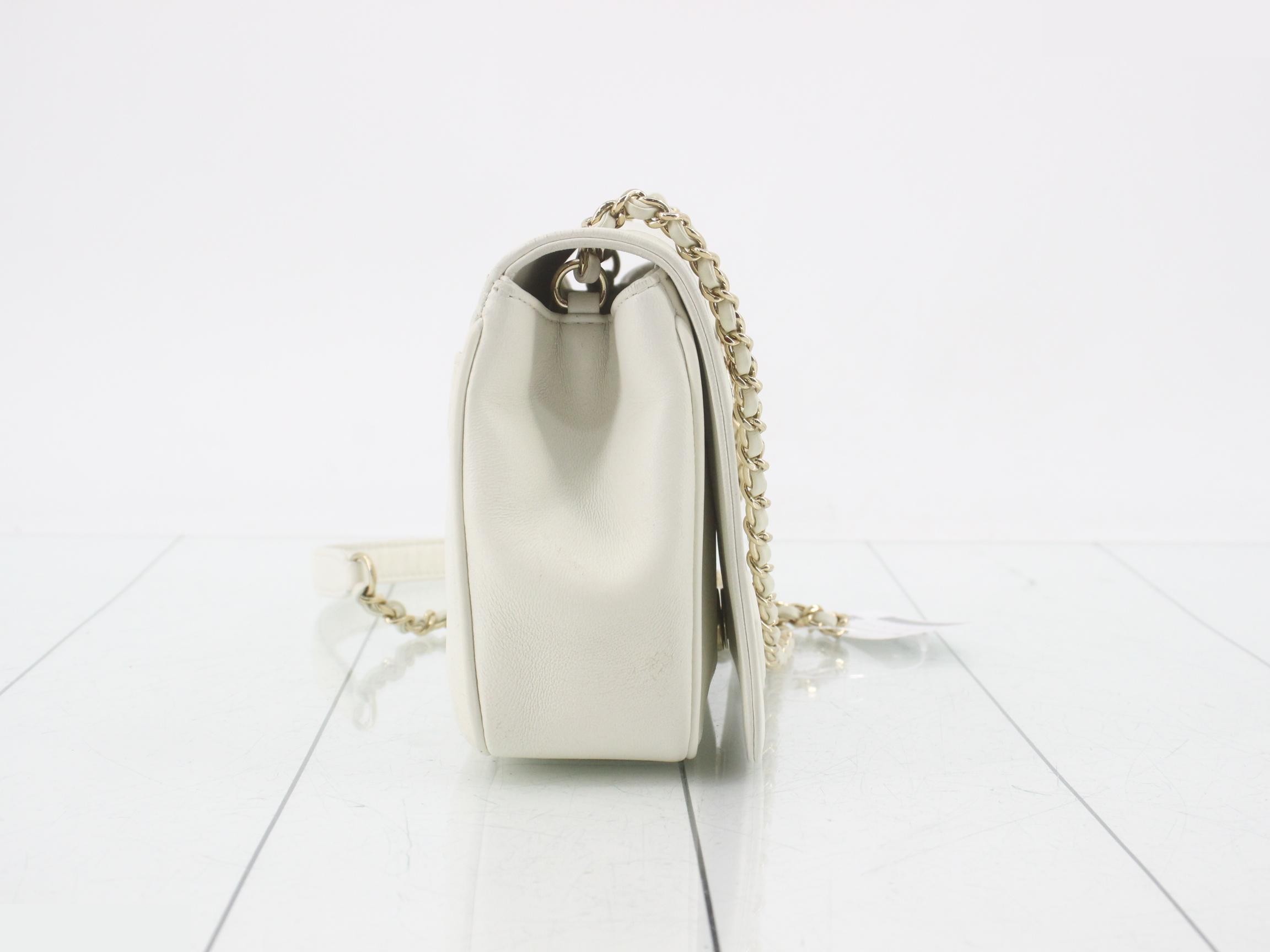 Lambskin Deca Coco Chain Shoulder Bag, with sticker and card. — view 4