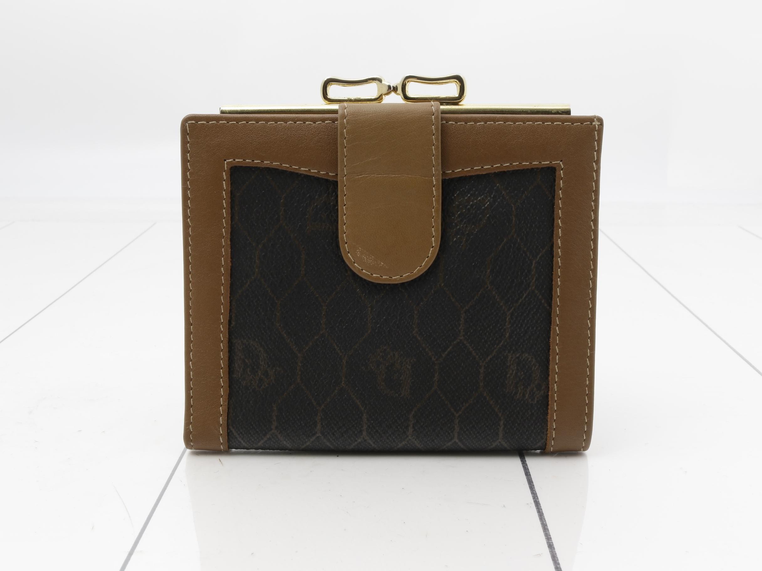 Honeycomb PVC/Leather Bi-fold Wallet