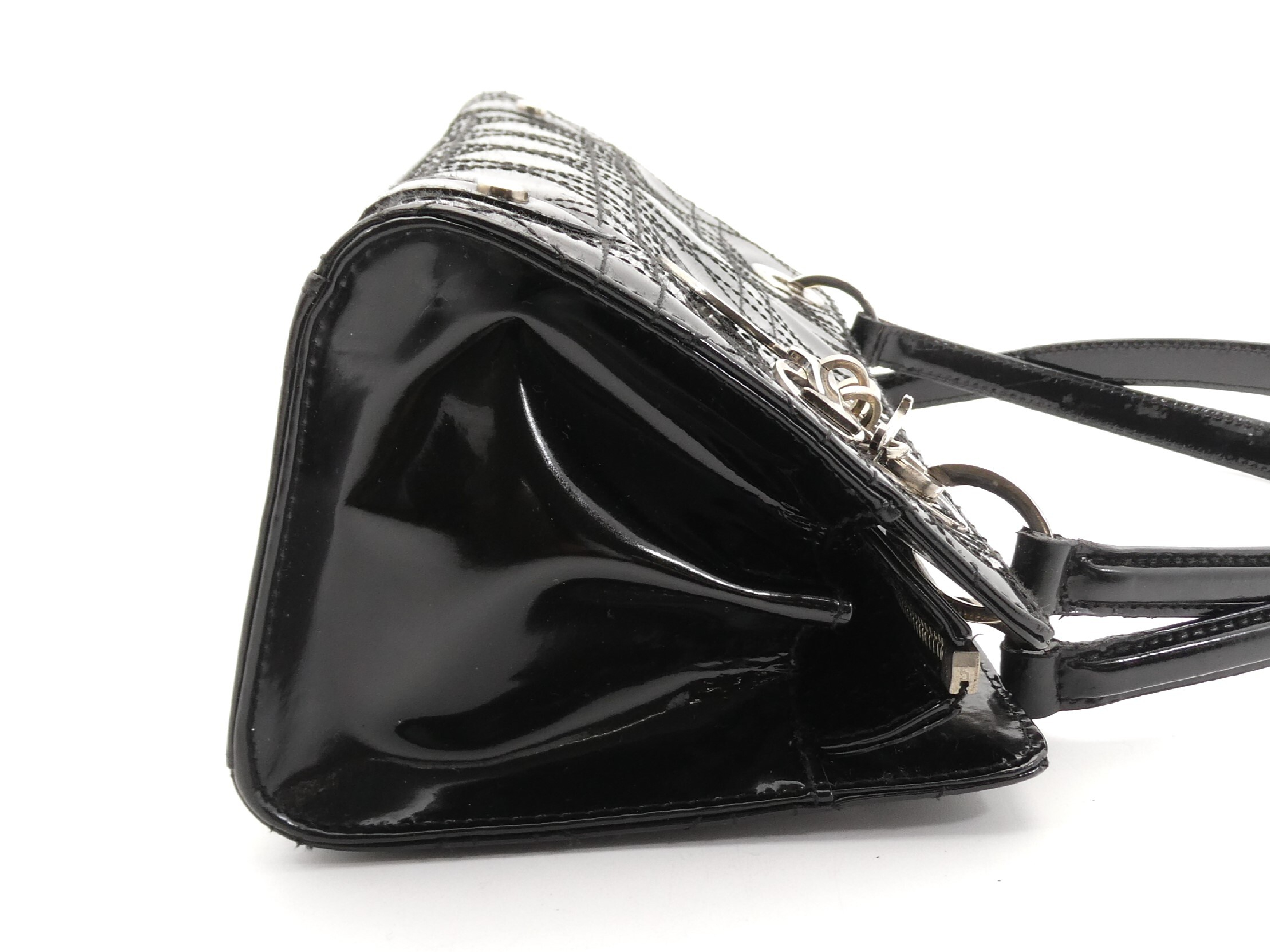 Lady Dior Cannage Enamel Handbag — view 3