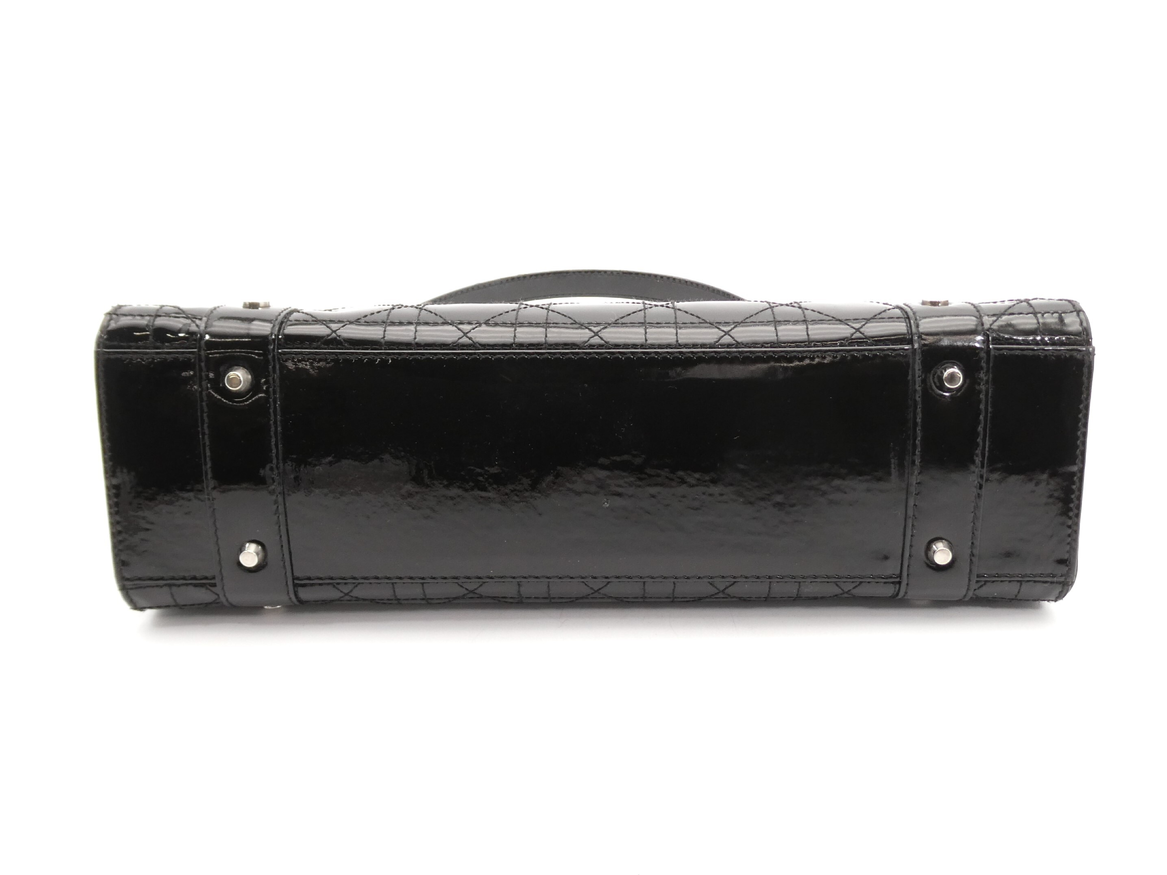 Lady Dior Cannage Enamel Handbag — view 5