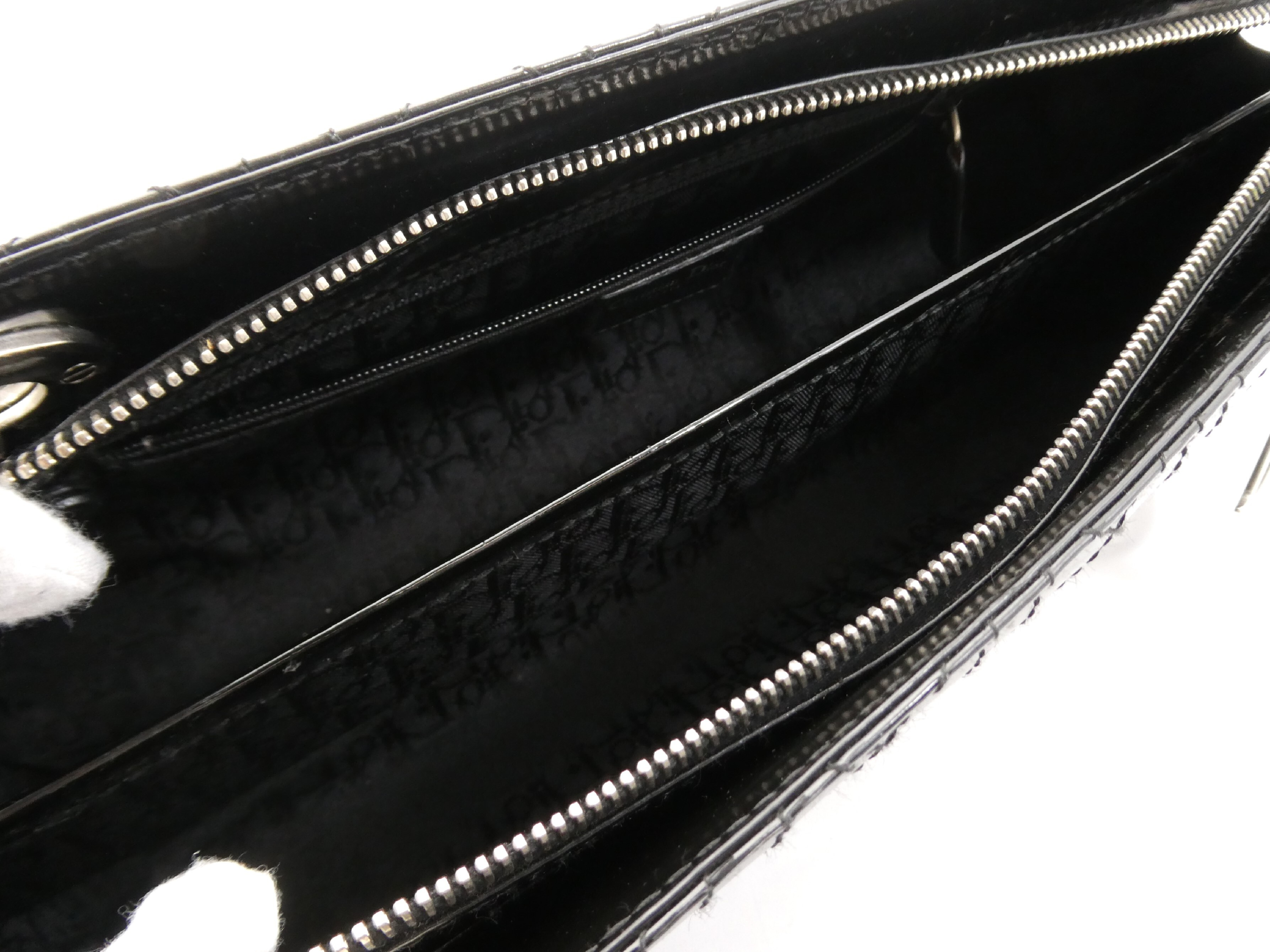 Lady Dior Cannage Enamel Handbag — view 7