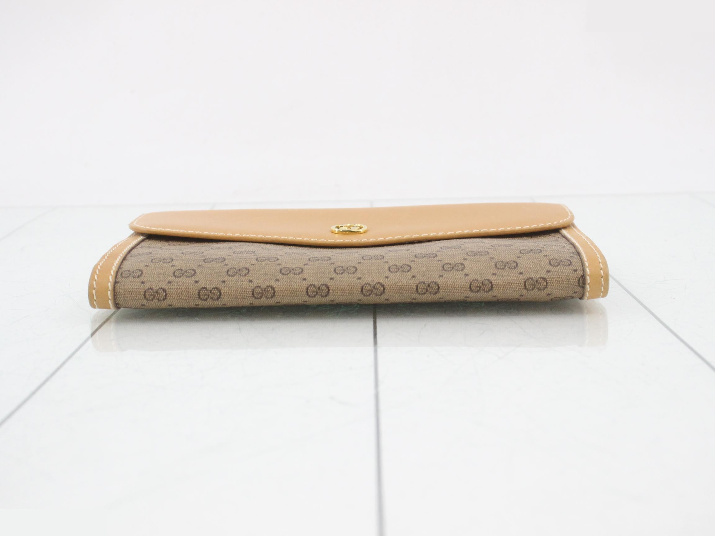 Micro GG Long Wallet, Clasp Closure, Old Gucci — view 3