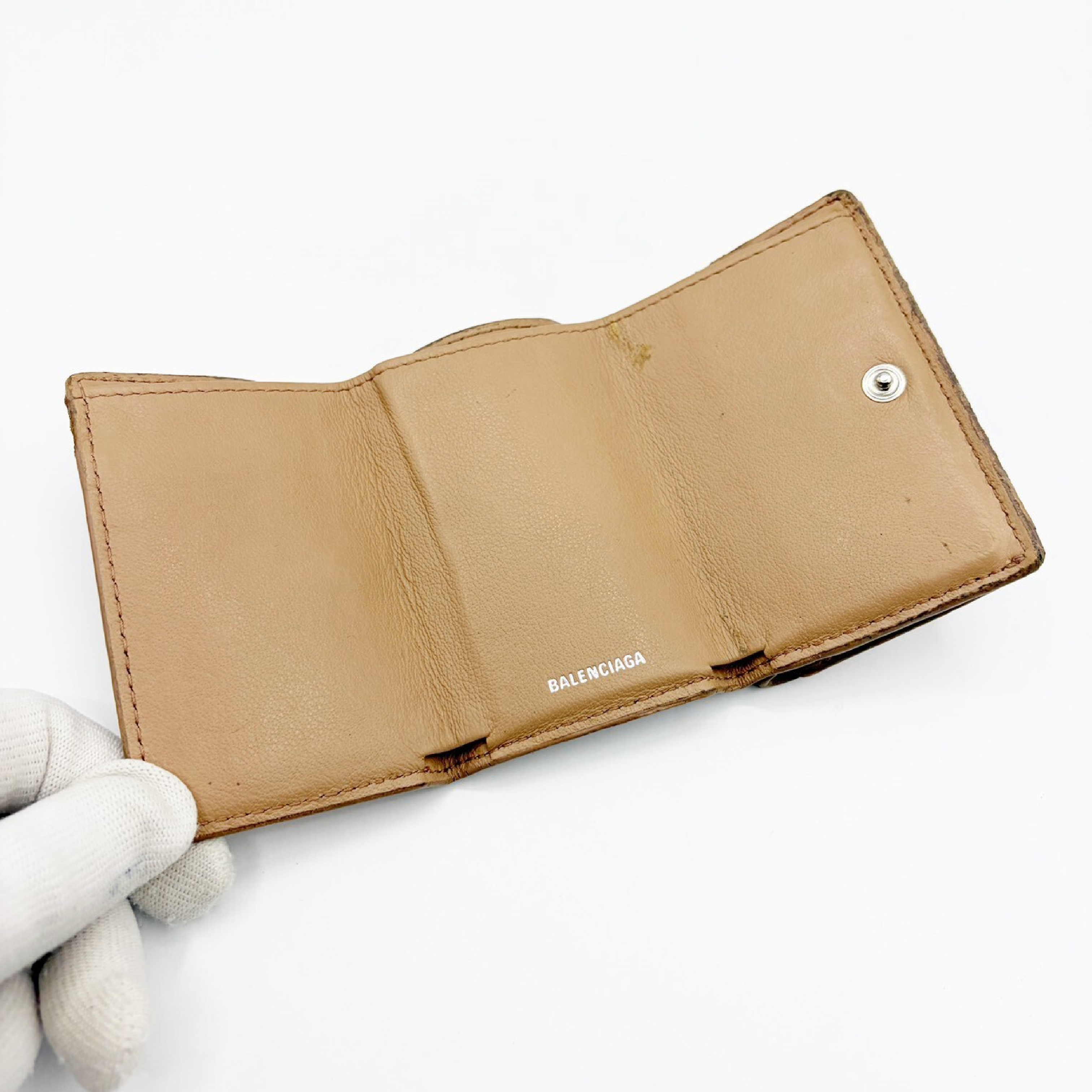 Paper Mini Wallet, Beige — view 6
