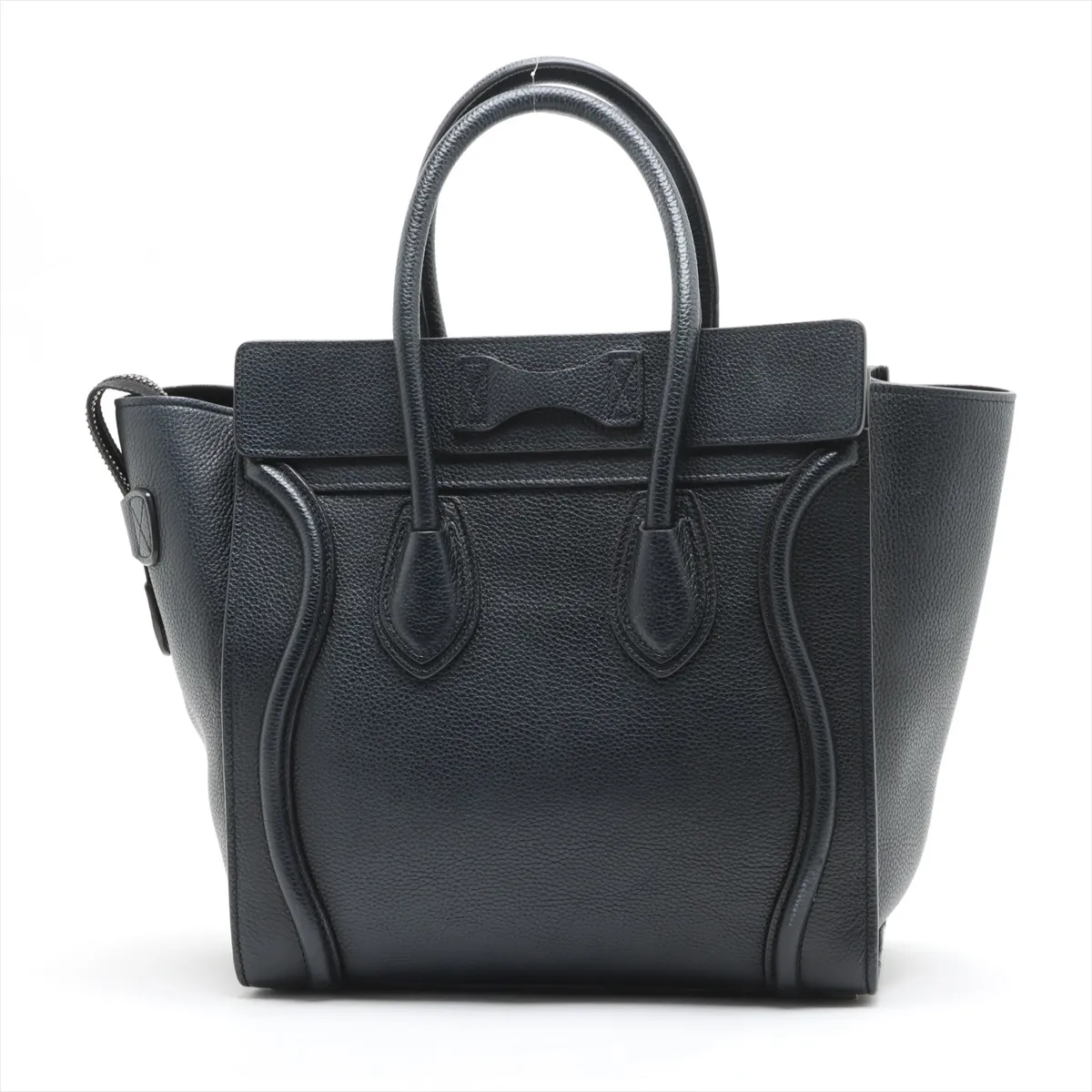 Luggage Micro Shopper Leather Handbag Black — view 2