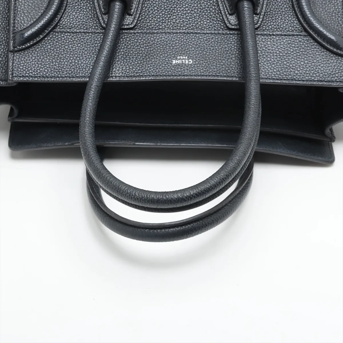 Luggage Micro Shopper Leather Handbag Black — view 5