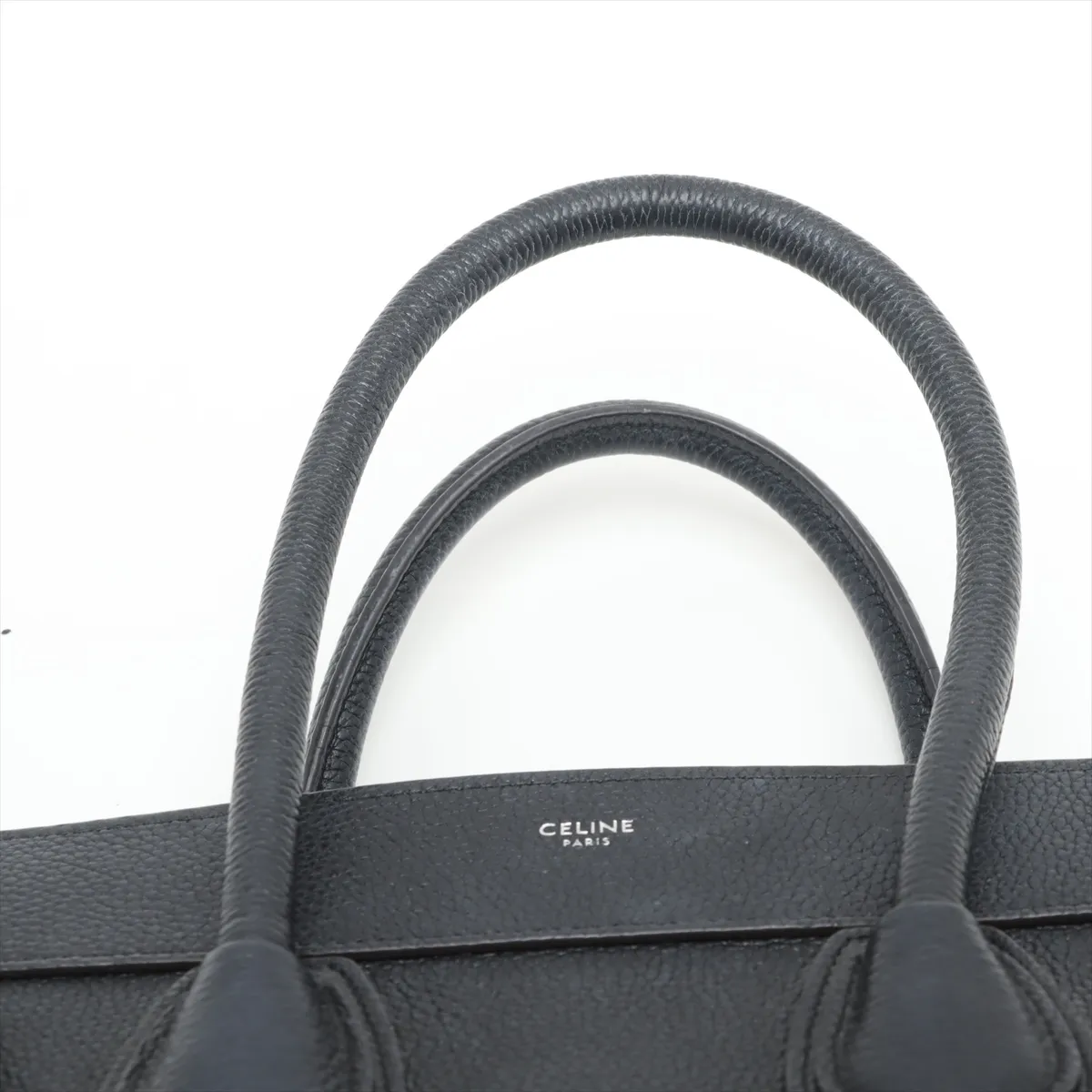 Luggage Micro Shopper Leather Handbag Black — view 6