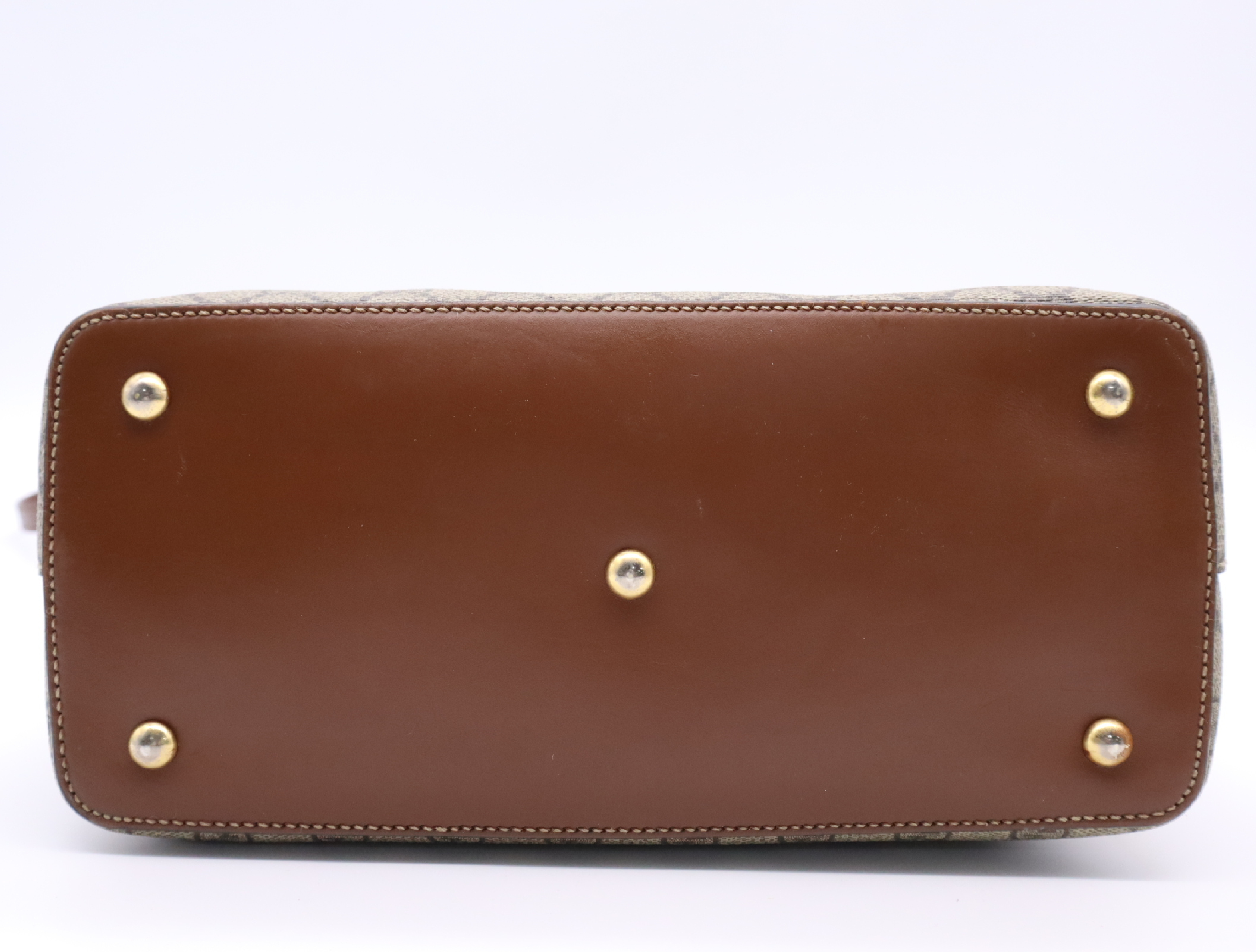 429147 Canvas/Leather GG Canvas 2-Way Handbag with Gold Hardware and Shoulder Strap — view 4