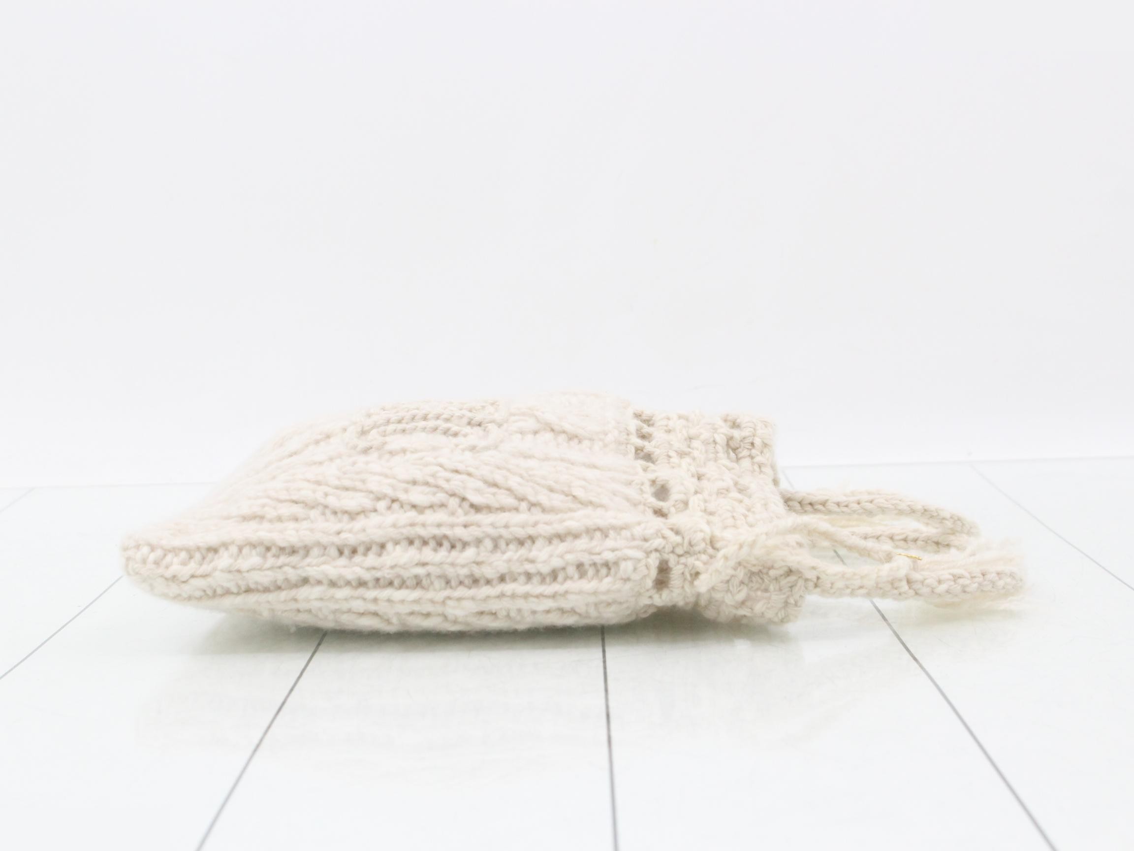Knit bag/shoulder bag, white — view 3