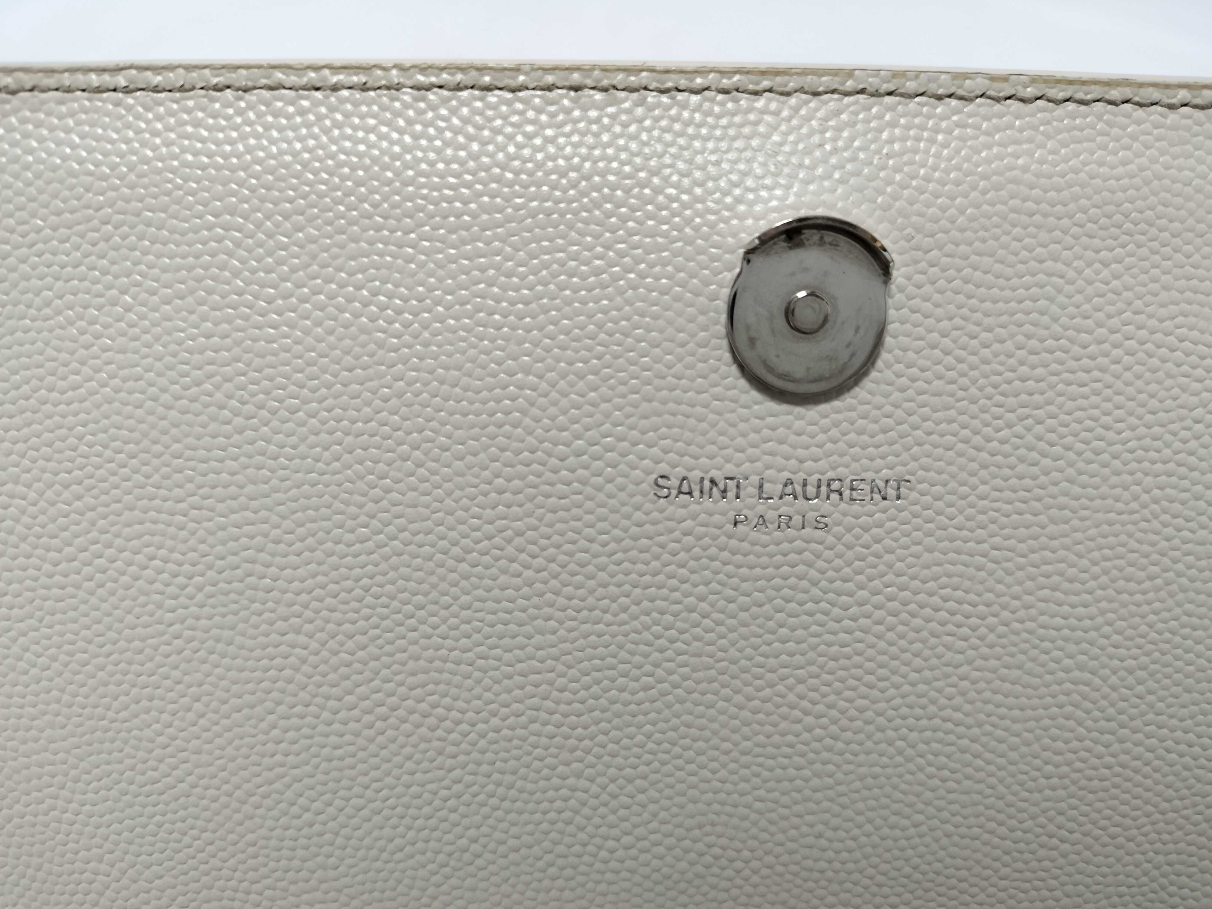 Classic Kate Leather Chain Shoulder Bag, White Shoulder Bag — view 11