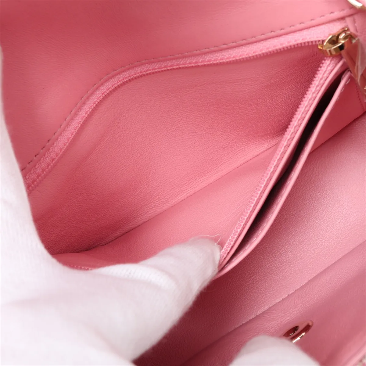 [Individually packaged] Chanel Coco Mark Tweed Single Flap Single Chain Bag, Pink with Gold Hardware, 27806412, Serial Number 27 — view 8
