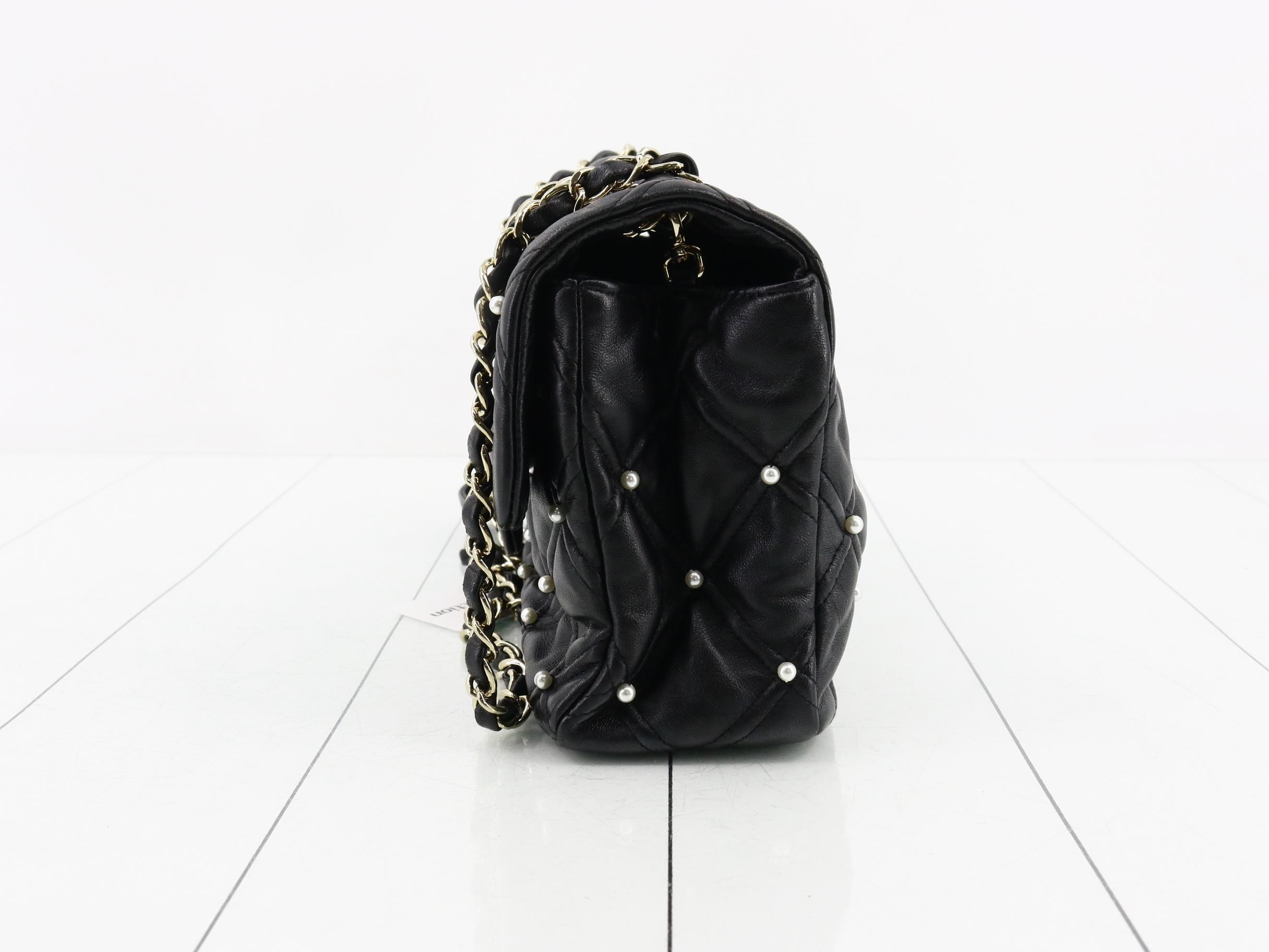 Airline Coco Mark Faux Pearl Flap Matelassé Shoulder Bag — view 3