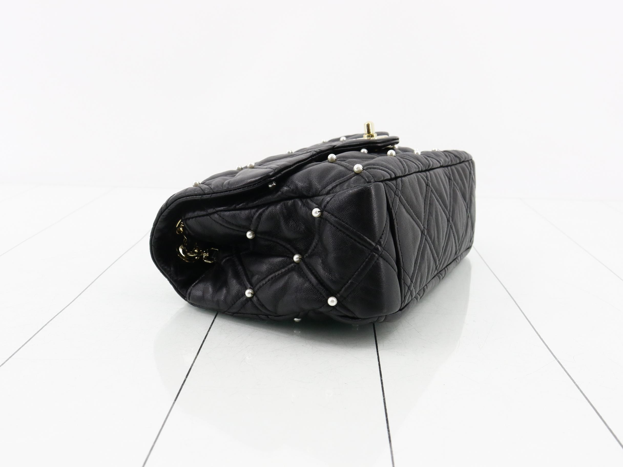 Airline Coco Mark Faux Pearl Flap Matelassé Shoulder Bag — view 5