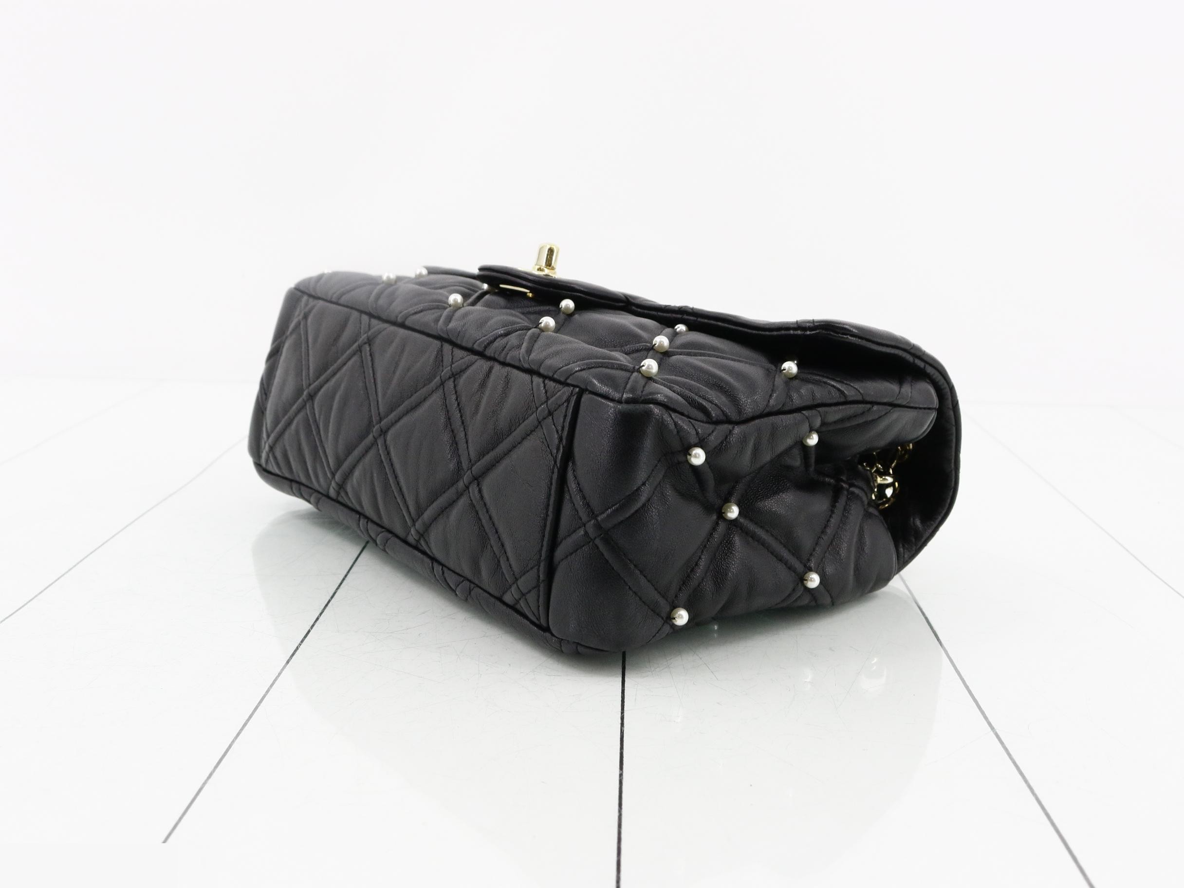 Airline Coco Mark Faux Pearl Flap Matelassé Shoulder Bag — view 6