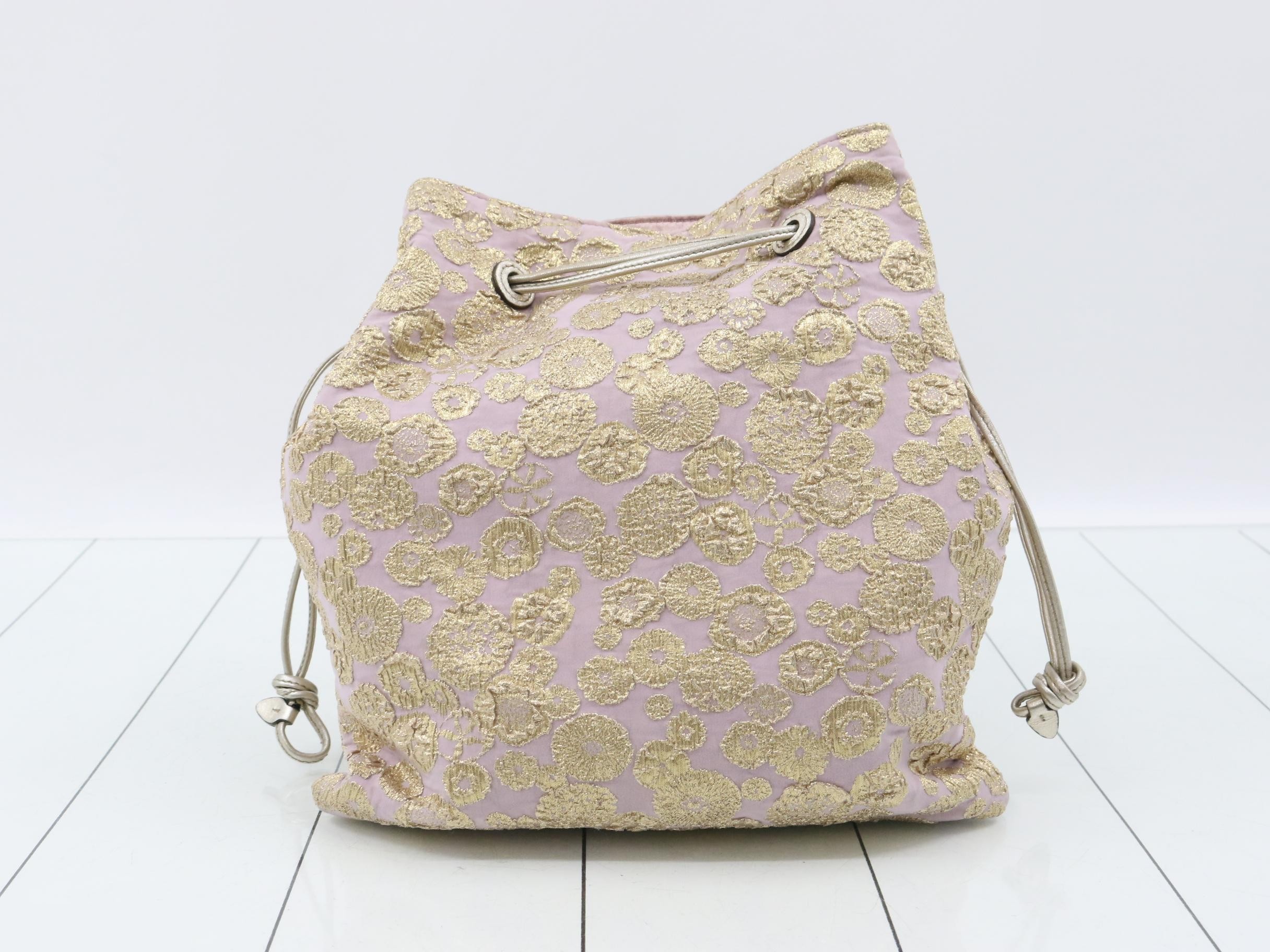 Drawstring handbag with dust bag — view 2